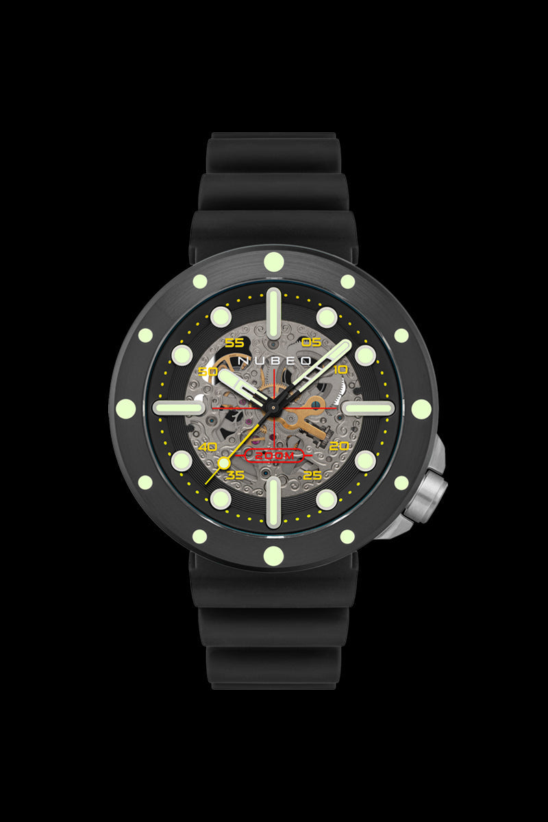 NUBEO Nubeo Space Cassini Men's Automatic Skeleton Night Watch NB-6058-04