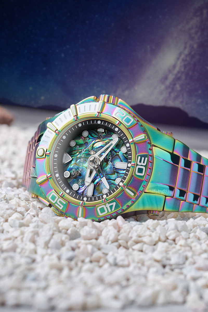 NUBEO Nubeo Ocean Manta Mid Automatic Limited Edition Irides Men's Watch NB-6059-66