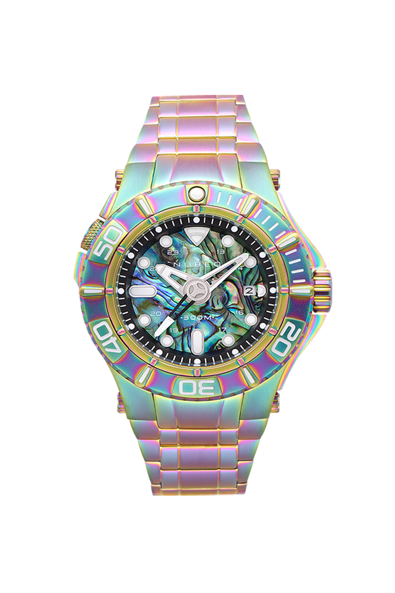NUBEO Nubeo Ocean Manta Mid Automatic Limited Edition Irides Men's Watch NB-6059-66