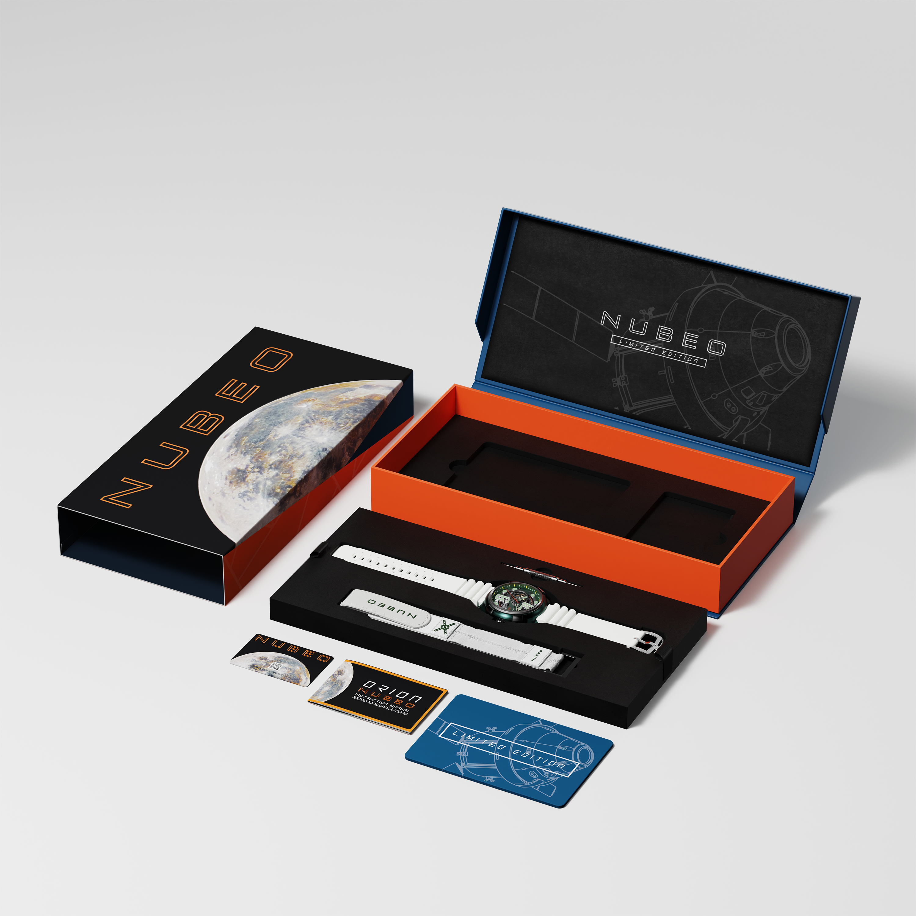 NUBEO Nubeo Space Orion Men's Japanese Automatic Green Watch NB-6062-02