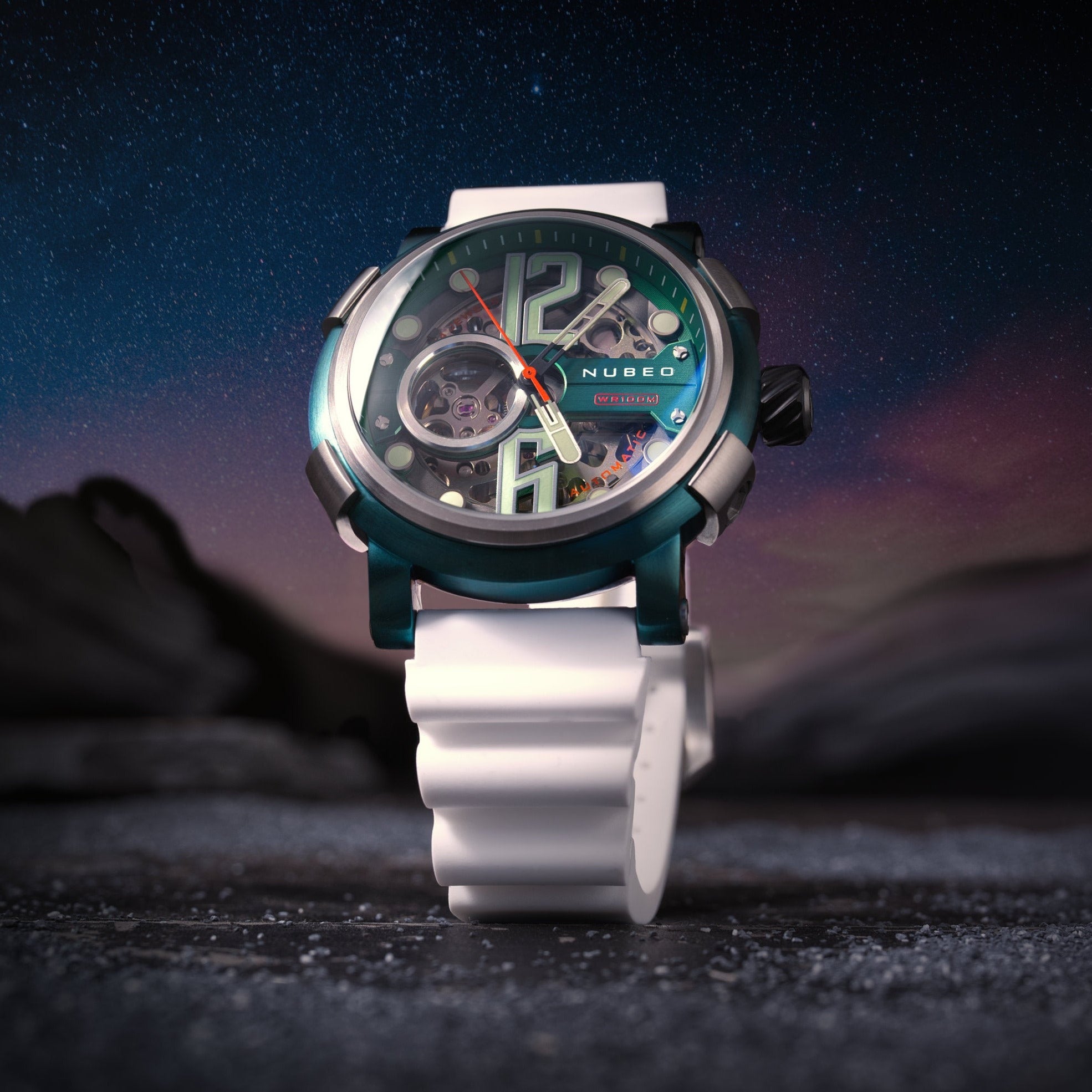 NUBEO Nubeo Space Orion Men's Japanese Automatic Green Watch NB-6062-02