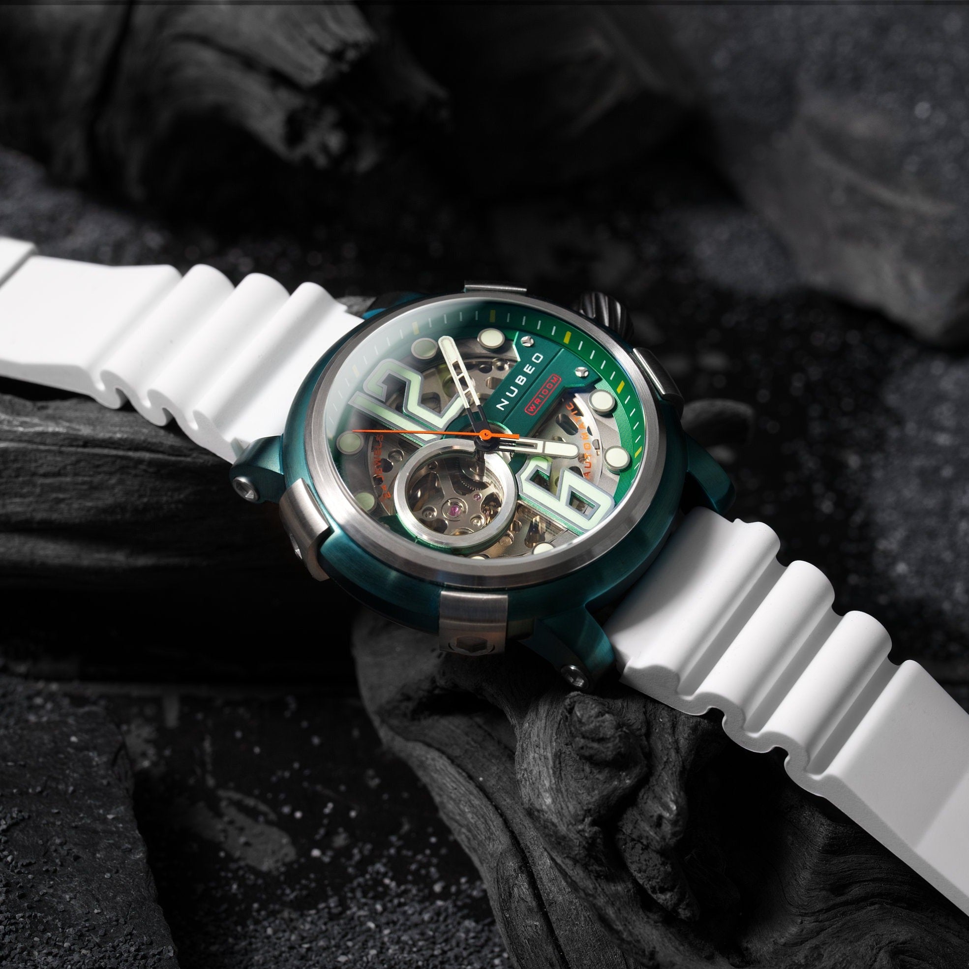 NUBEO Nubeo Space Orion Men's Japanese Automatic Green Watch NB-6062-02