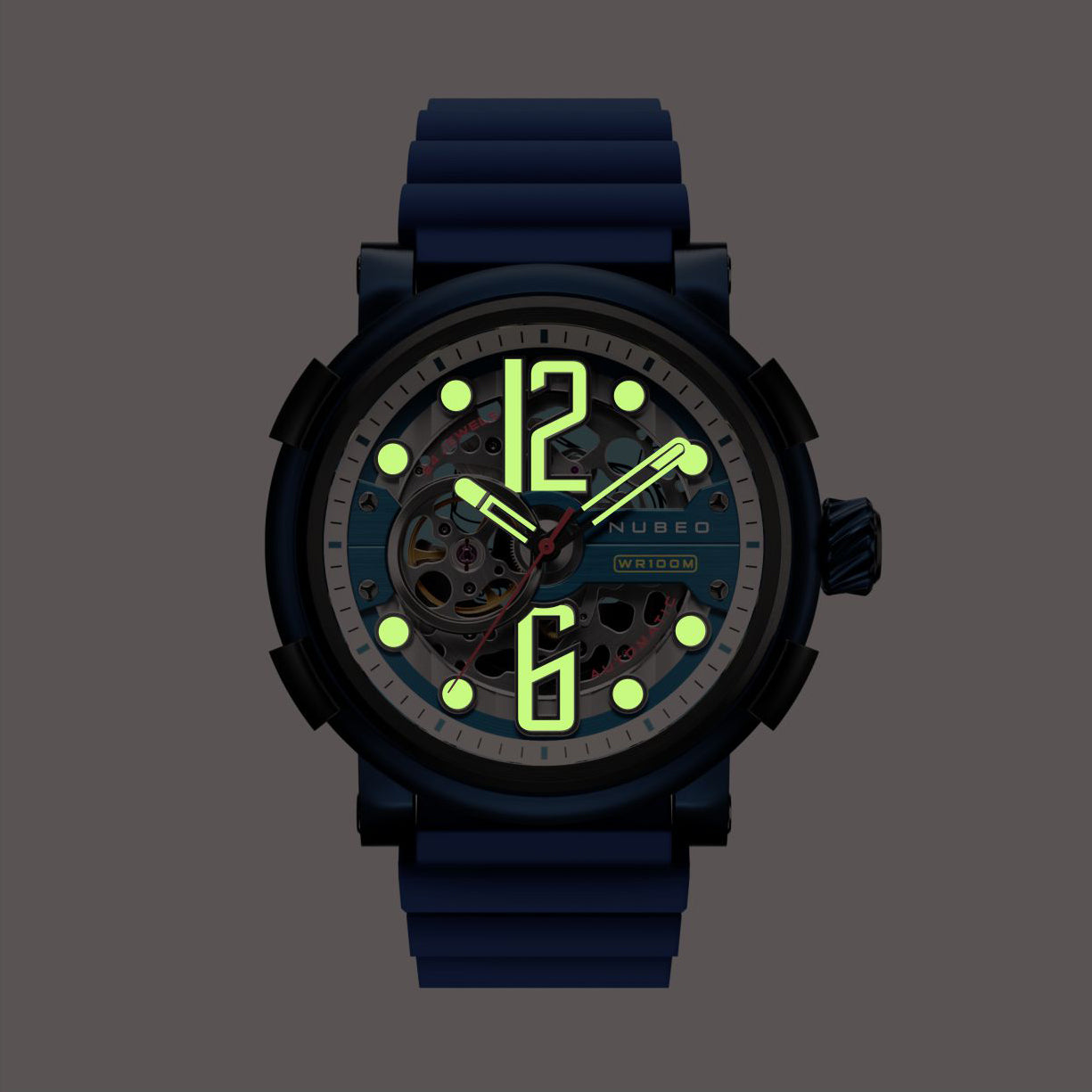 NUBEO Nubeo Space Orion Men's Japanese Automatic Petrol Blue Watch NB-6062-03