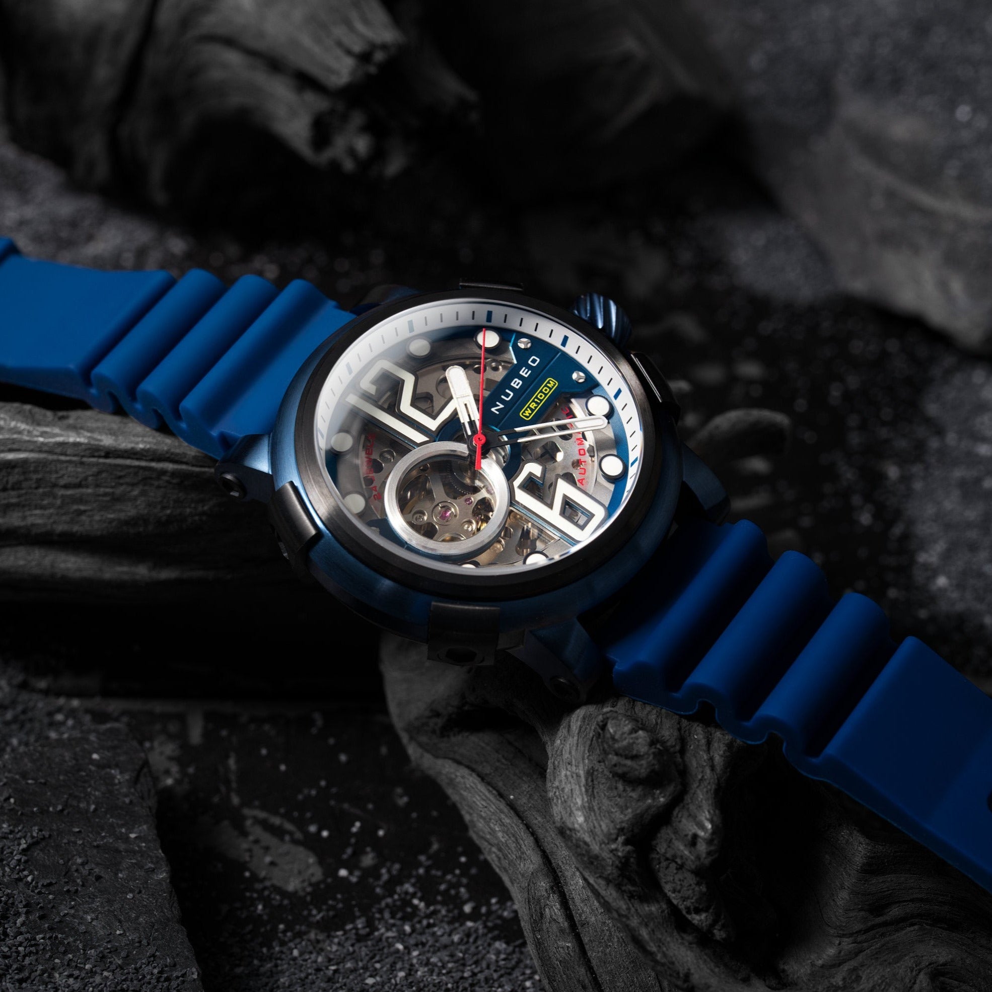 NUBEO Nubeo Space Orion Men's Japanese Automatic Petrol Blue Watch NB-6062-03