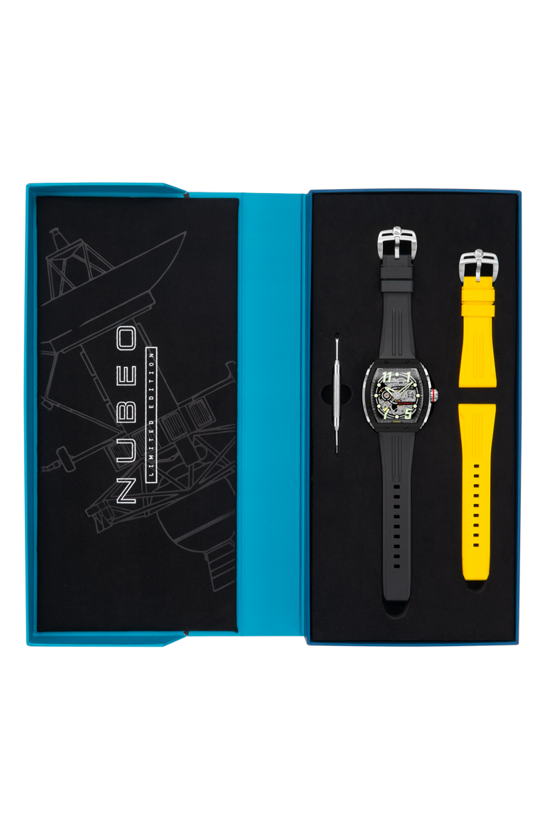 NUBEO Nubeo Magellan Skeleton Black Men's Watch NB-6063-01
