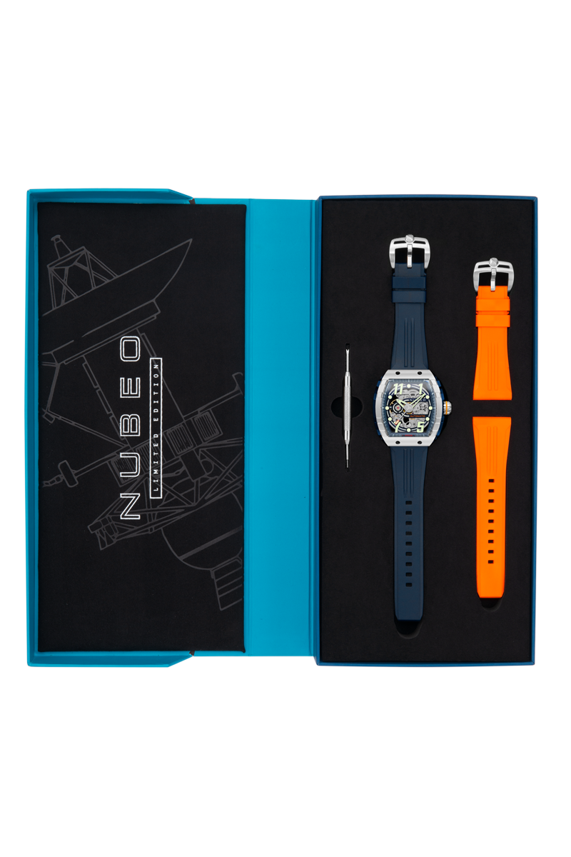 NUBEO Nubeo Magellan Skeleton Deep Blue Men's Watch NB-6063-02