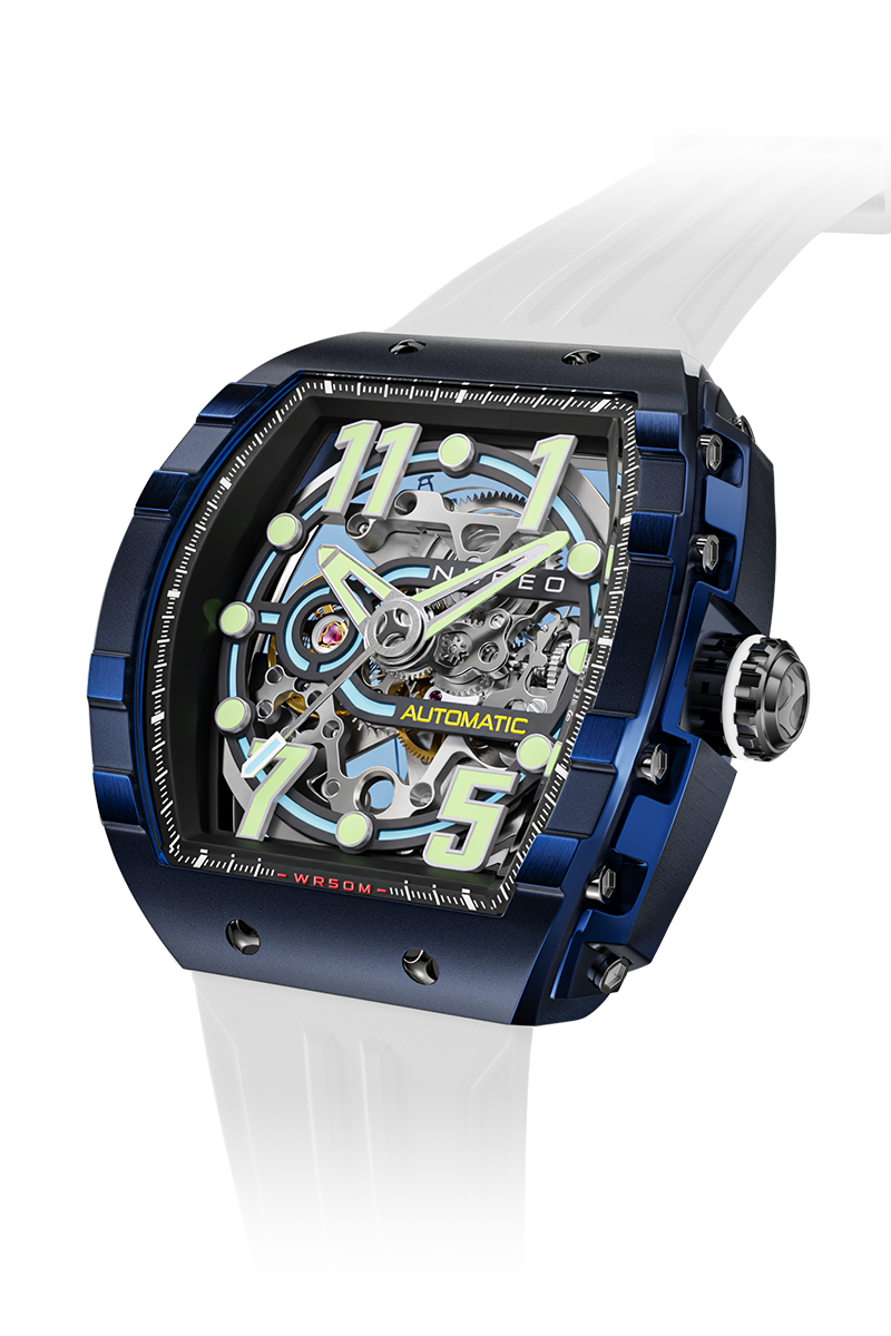 NUBEO Nubeo Magellan Skeleton Arctic Blue Men's Watch NB-6063-06