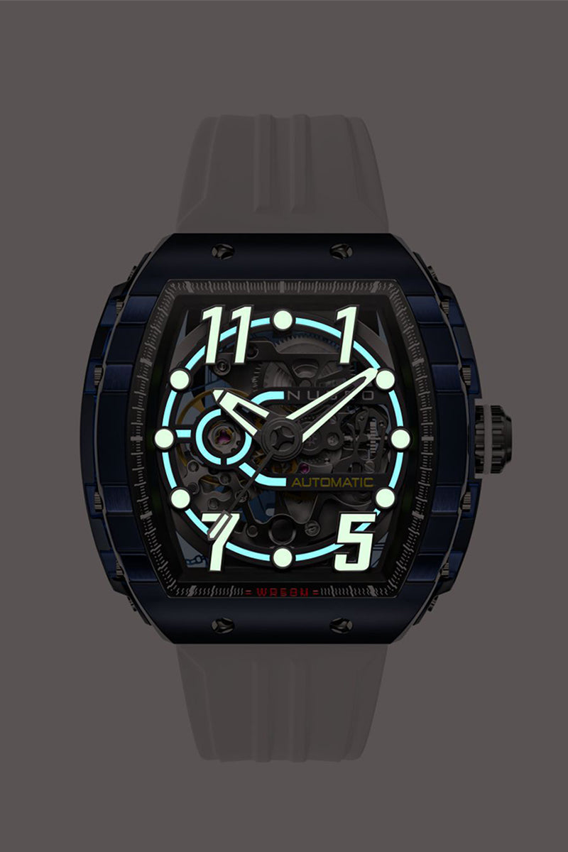 NUBEO Nubeo Magellan Skeleton Arctic Blue Men's Watch NB-6063-06