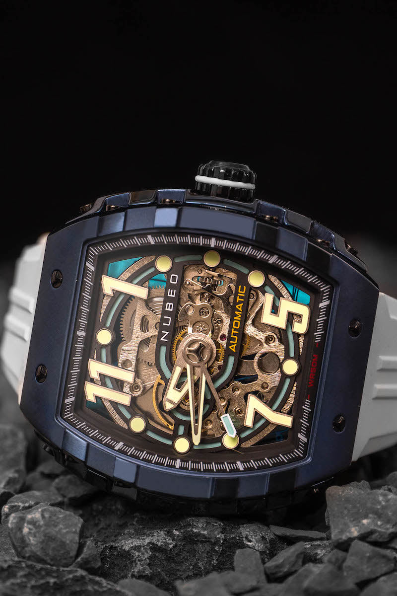 NUBEO Nubeo Magellan Skeleton Arctic Blue Men's Watch NB-6063-06
