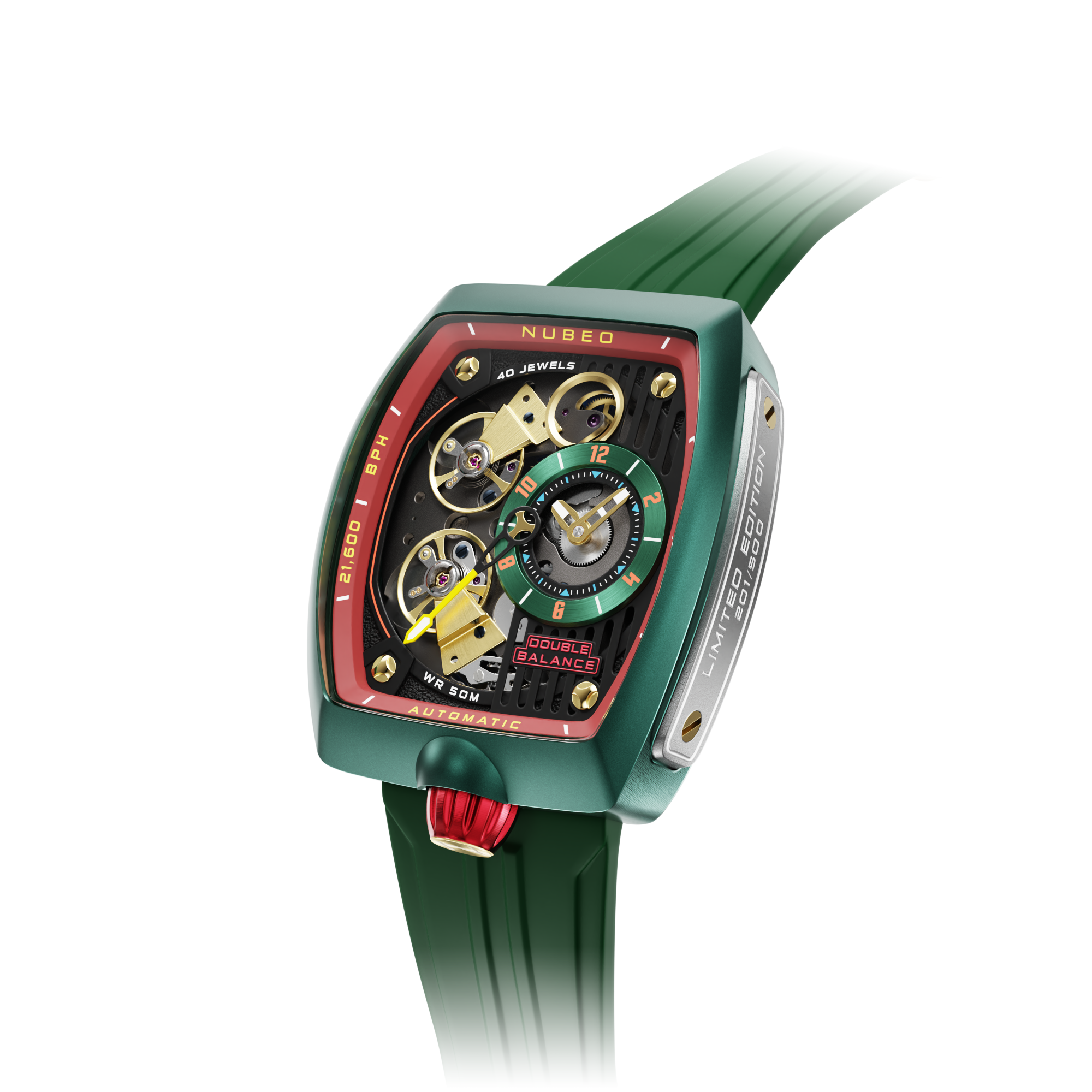 NUBEO Nubeo Space Viking Men's Automatic Skeleton Atomic Green Watch NB-6064-03