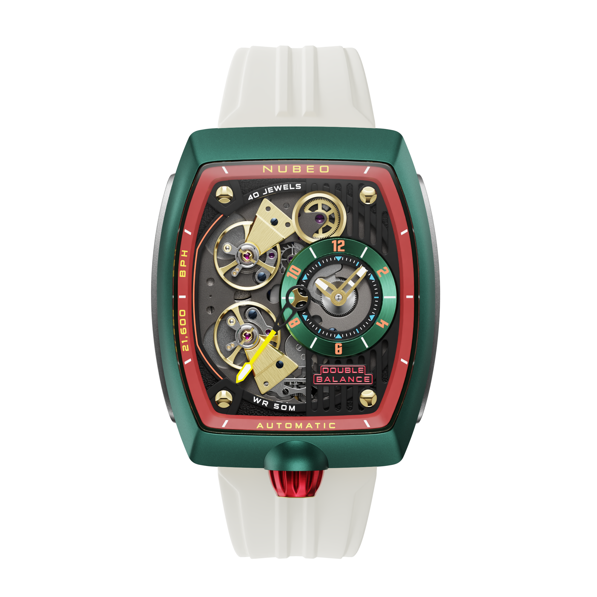 NUBEO Nubeo Space Viking Men's Automatic Skeleton Atomic Green Watch NB-6064-03