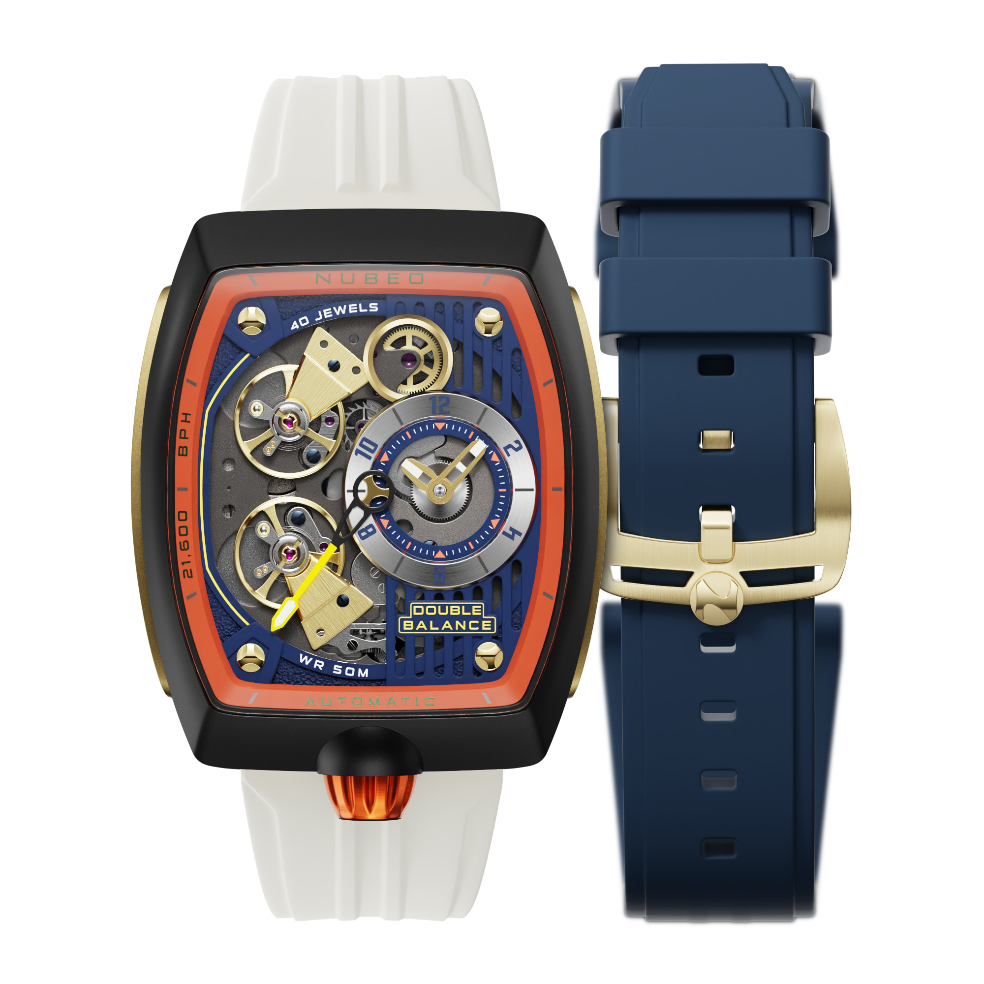 NUBEO Nubeo Space Viking Men's Automatic Skeleton Tundra Watch NB-6064-05