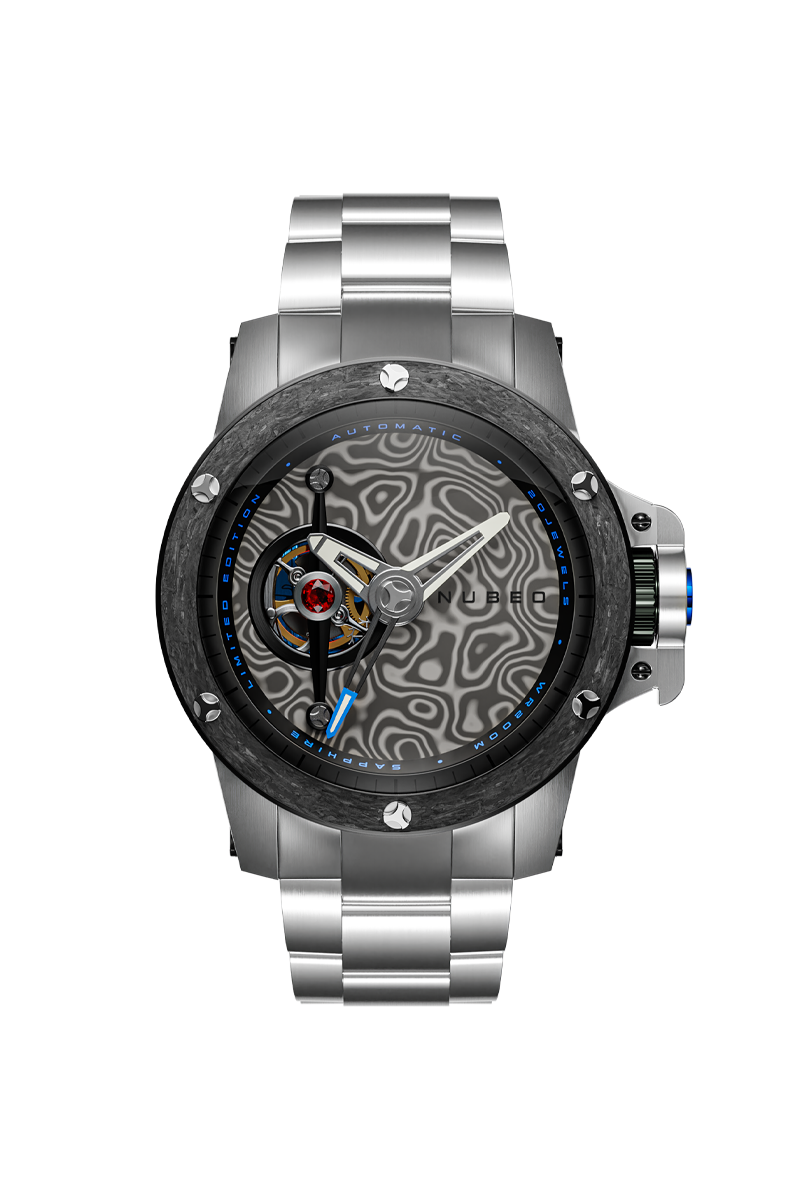 Nubeo Nubeo Curiosity Evolution Automatic Limited Edition Damascus Steel Men's Watch NB-6066-33