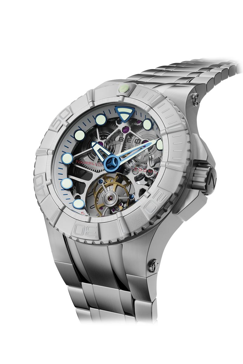 NUBEO Nubeo Manta Tourbillon Limited Edition Deep Black Men's Watch NB-6069-11