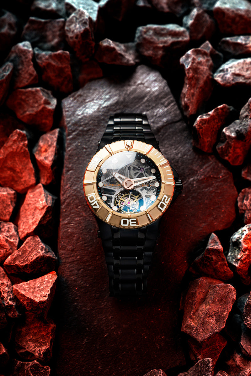 Nubeo Nubeo Manta Tourbillon Limited Edition Sunrise Gold Men's Watch NB-6069-33