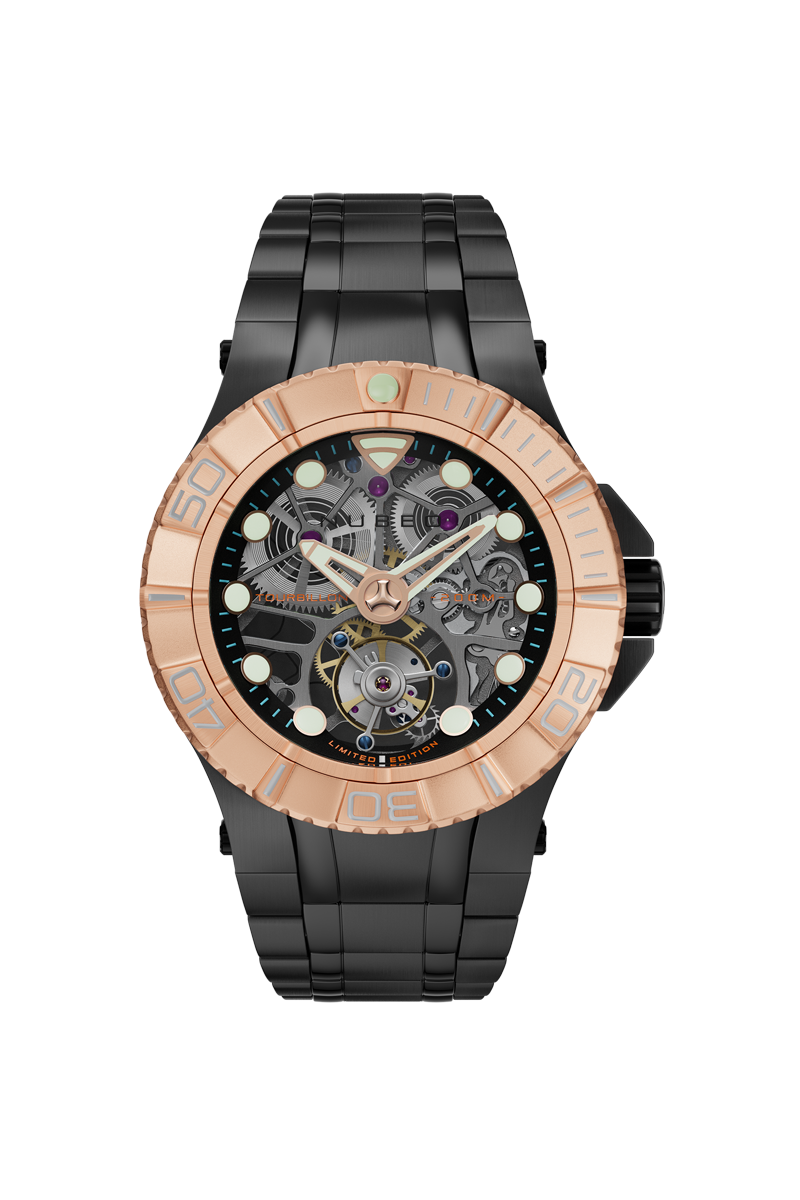 Nubeo Nubeo Manta Tourbillon Limited Edition Sunrise Gold Men's Watch NB-6069-33