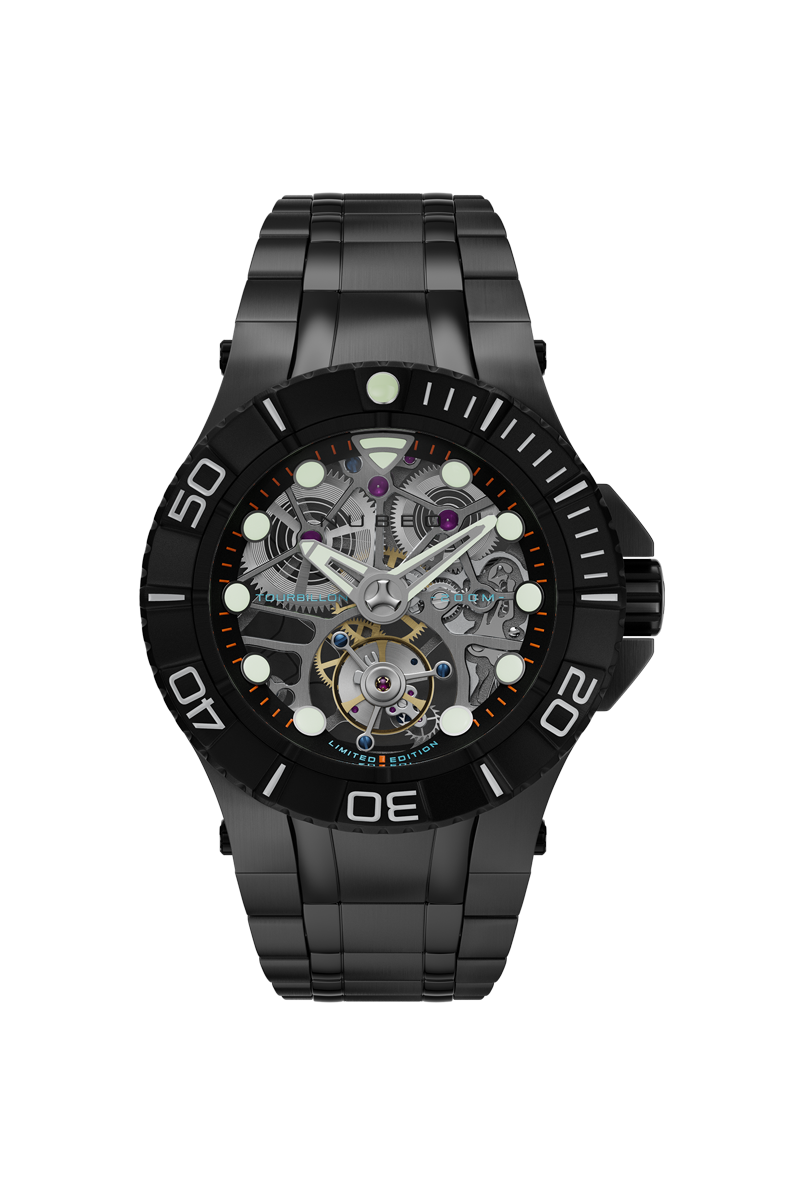 Nubeo Nubeo Manta Tourbillon Limited Edition Black Rose Men's Watch NB-6069-44