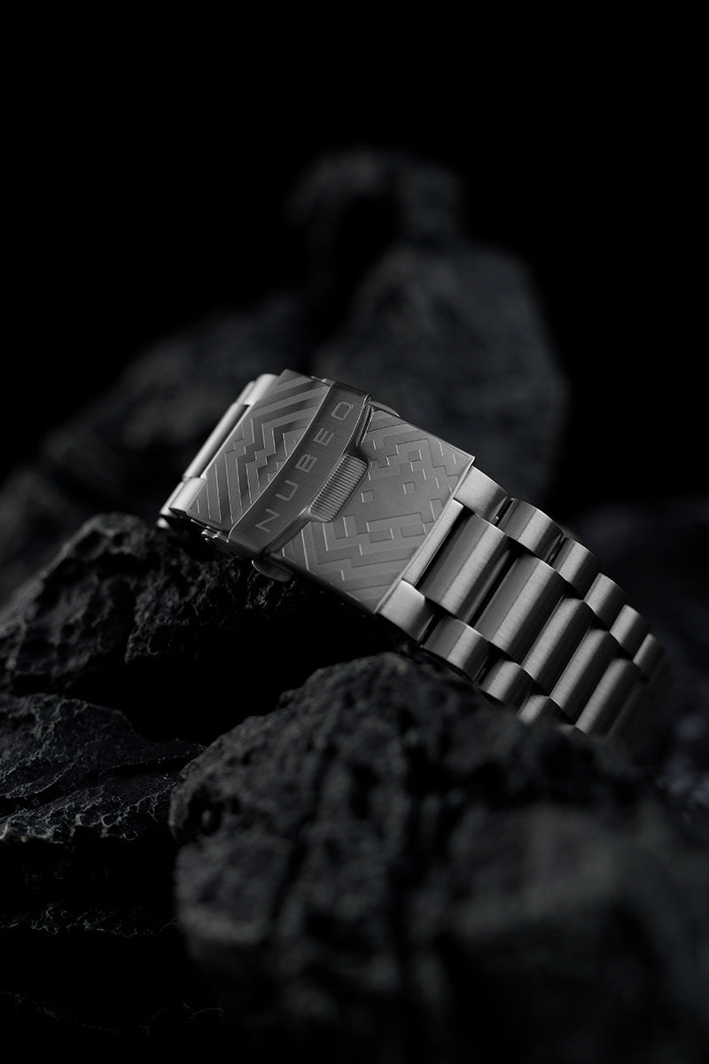 NUBEO Nubeo Quasar Automatic Space Invaders Limited Edition Space Black Men's Watch NB-6082-SI-11
