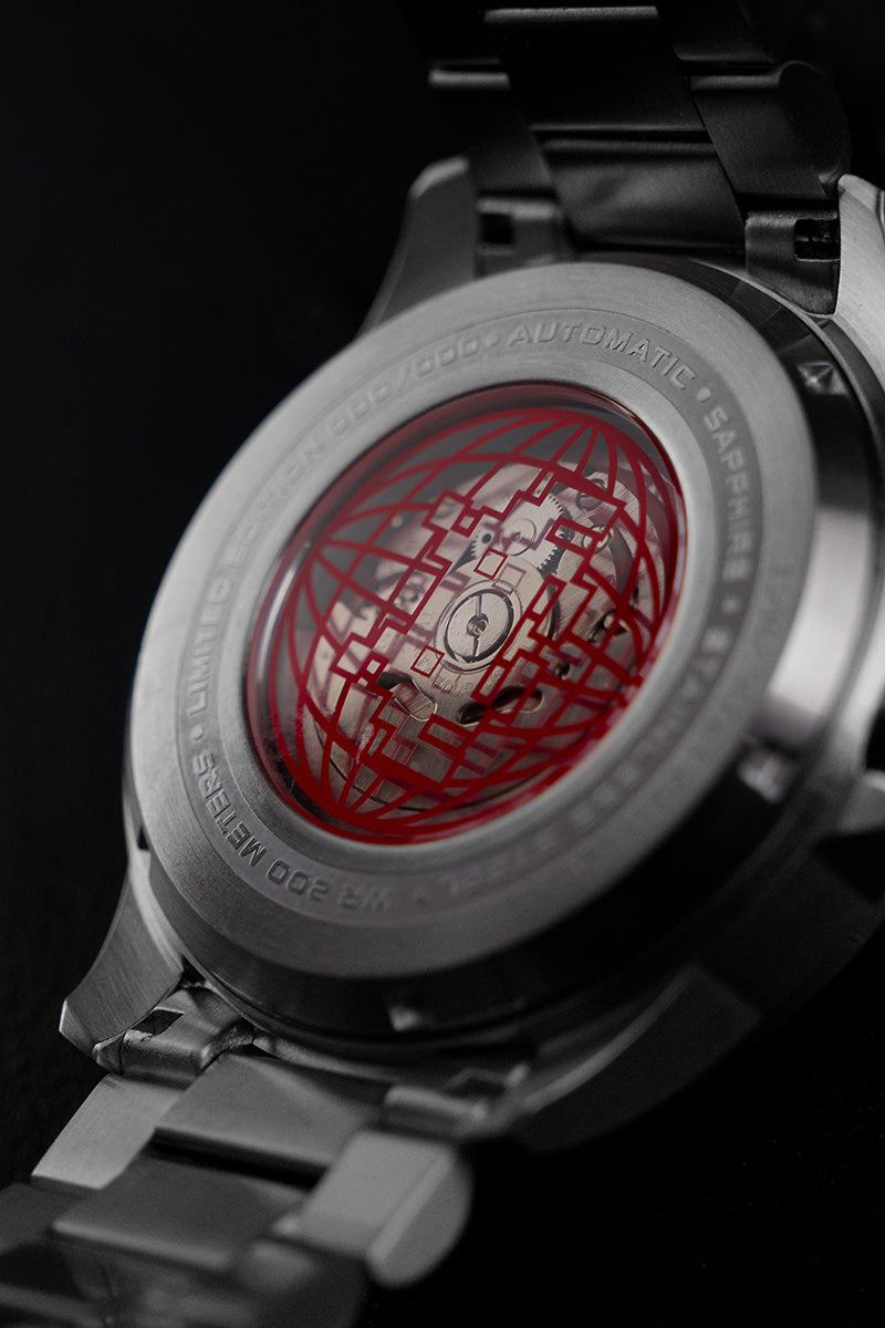 NUBEO Nubeo Quasar Automatic Space Invaders Limited Edition Space Black Men's Watch NB-6082-SI-11