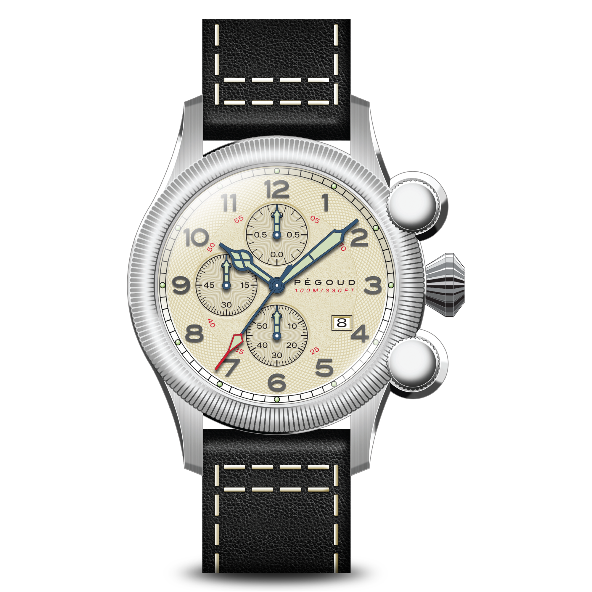 PEGOUD Pegoud Onduleur Japanese Quartz Chronograph Men's Paper Watch PG-9002-01