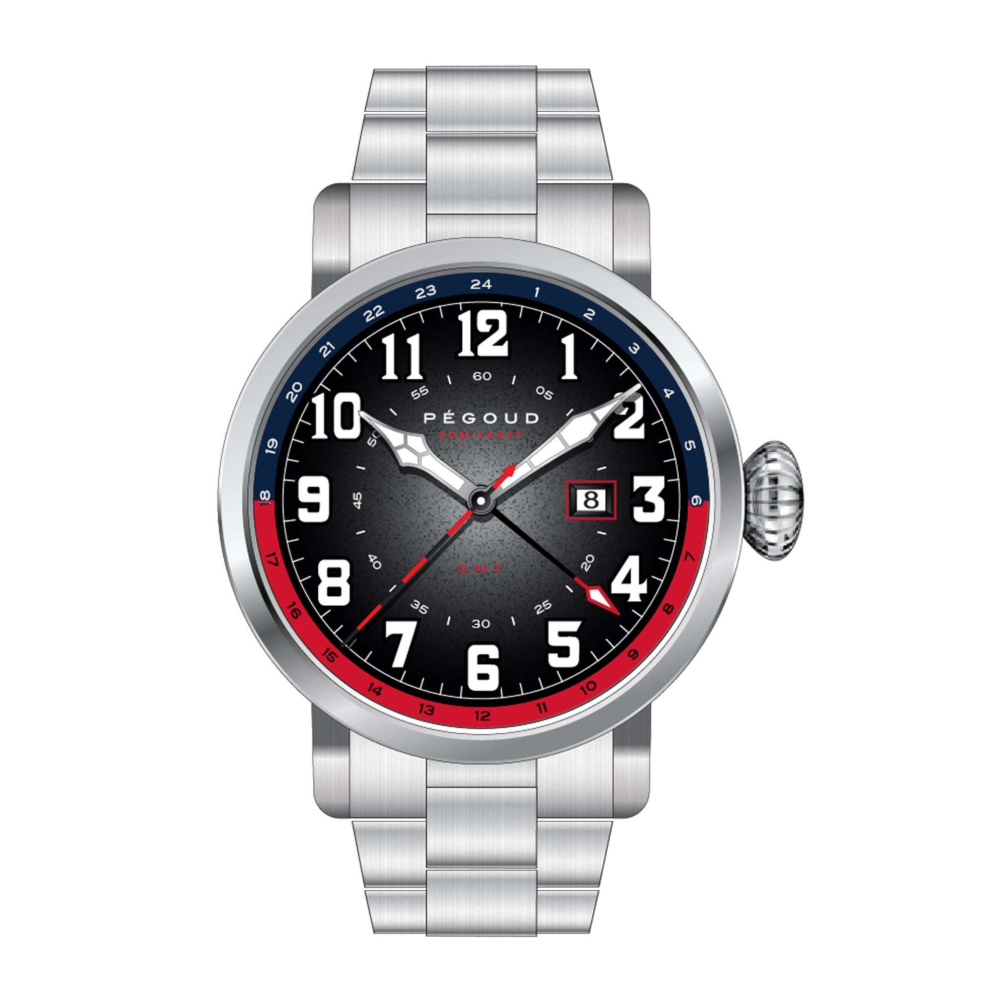 PEGOUD Pegoud Premiere Mechanical Skeleton Men's Fumme Black Watch PG-9005-33