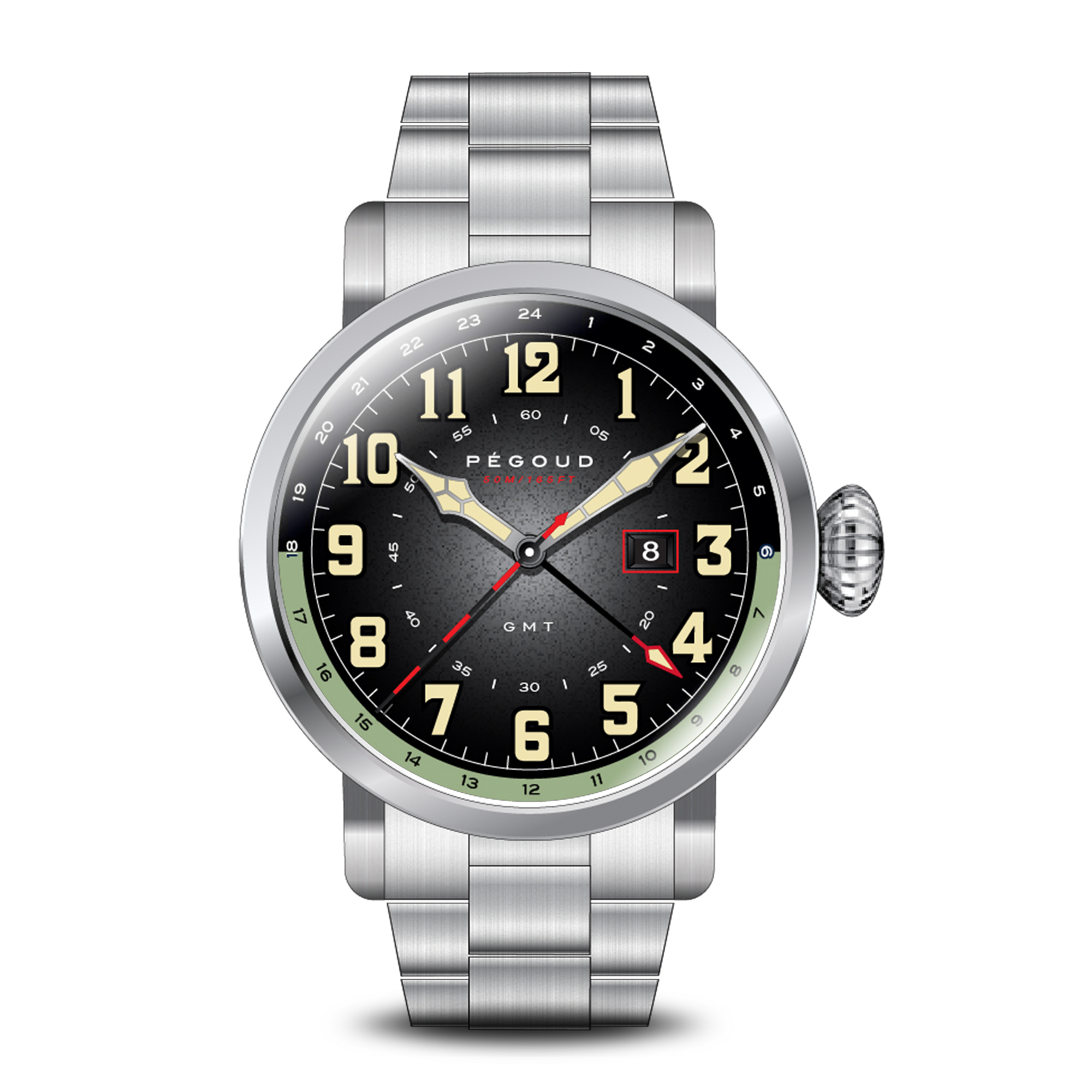 PEGOUD Pegoud Premiere Mechanical Skeleton Men's Fumme Black Watch PG-9005-44