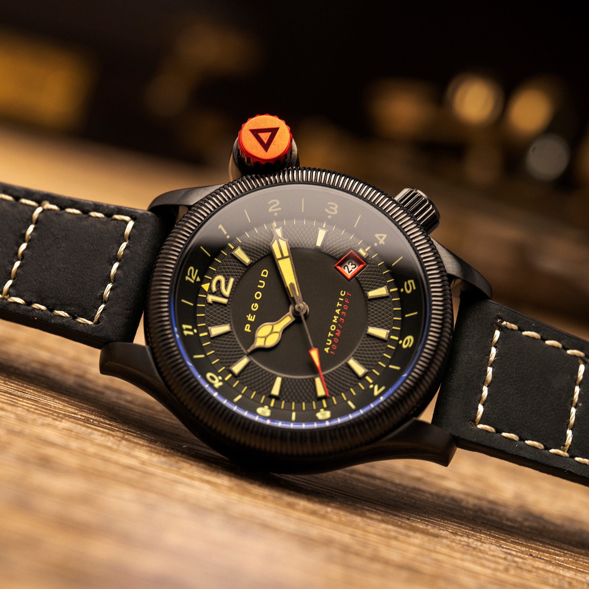 PEGOUD Pegoud Onduleur Japanese Automatic Men's Black Watch PG-9008-04
