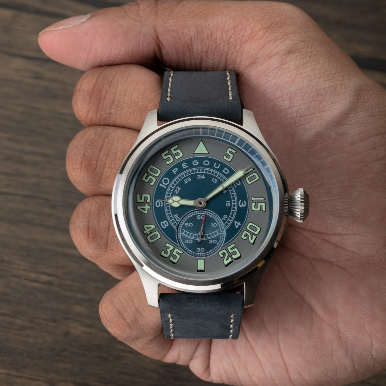PEGOUD Pegoud Bravoure Mechanical Automatic Men's Cerulean Watch PG-9010-04
