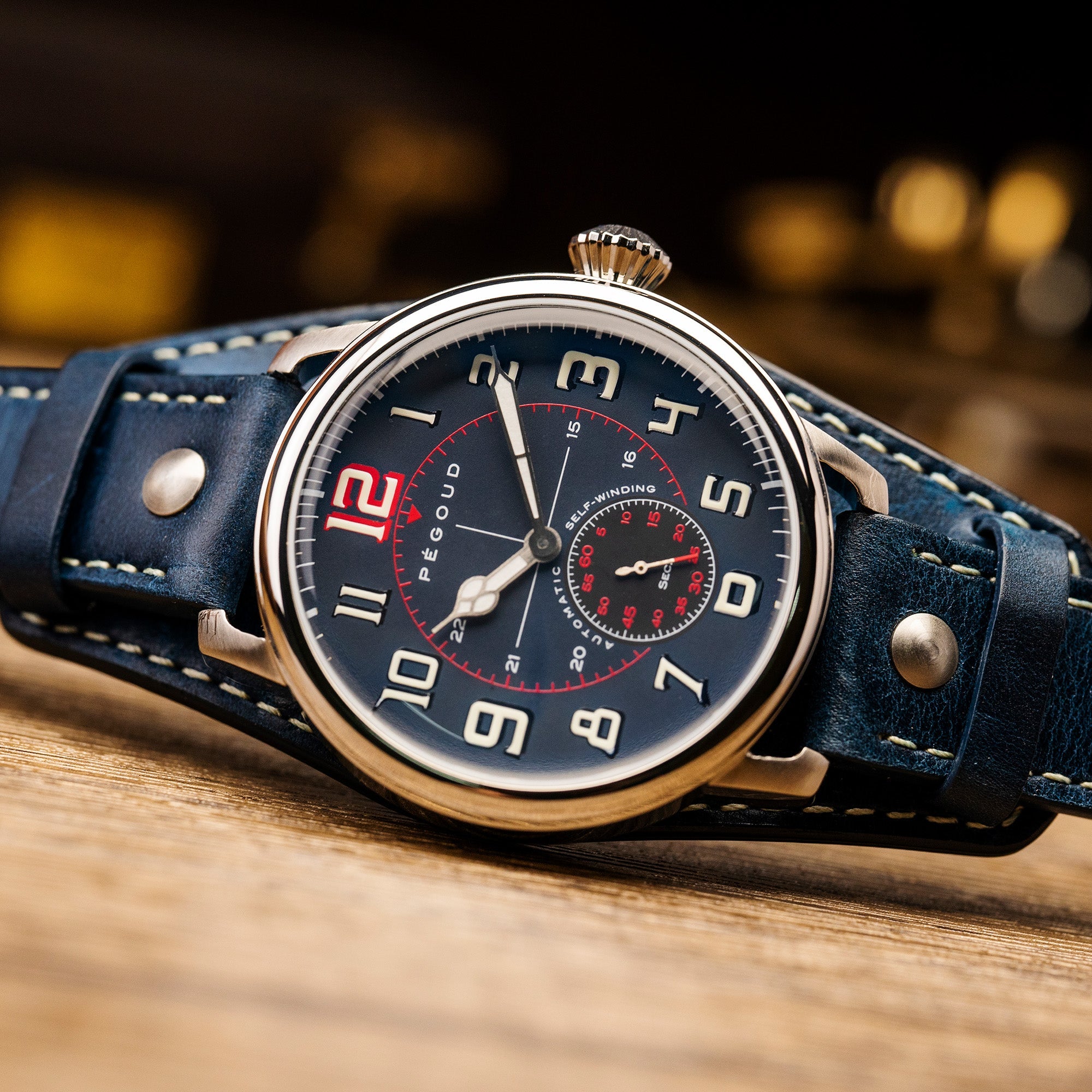 PEGOUD Pegoud Monterrat Mechanical Automatic Men's Midnight Blue Watch PG-9011-03