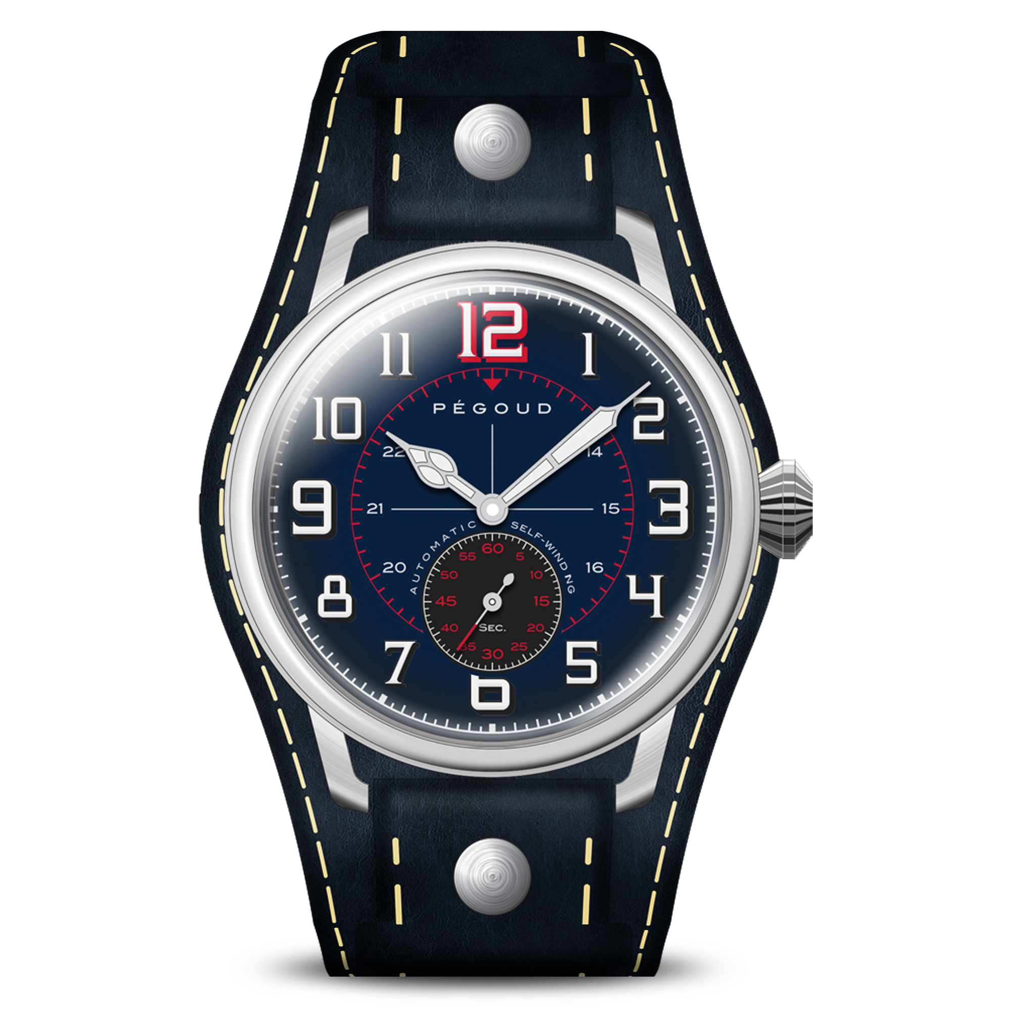 PEGOUD Pegoud Monterrat Mechanical Automatic Men's Midnight Blue Watch PG-9011-03