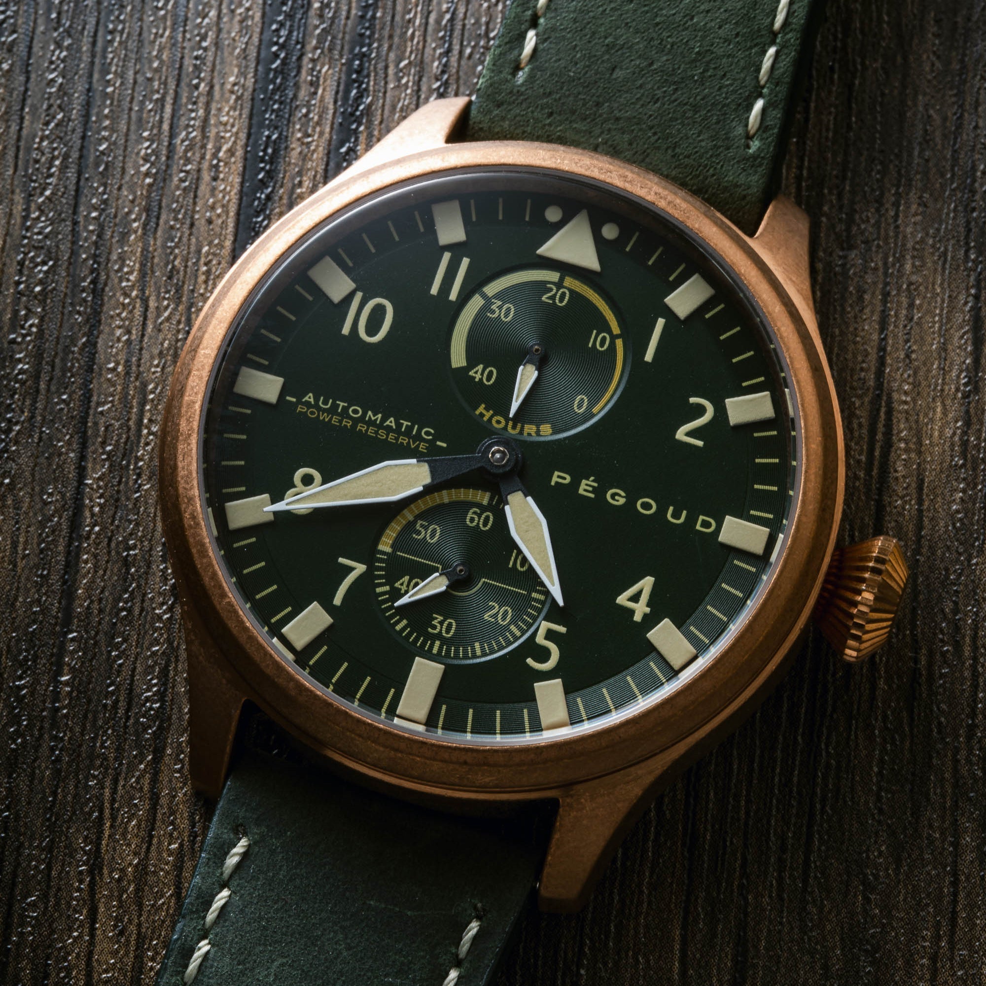 PEGOUD Pegoud Pilotage Mechanical Automatic Men's Green Watch PG-9012-02