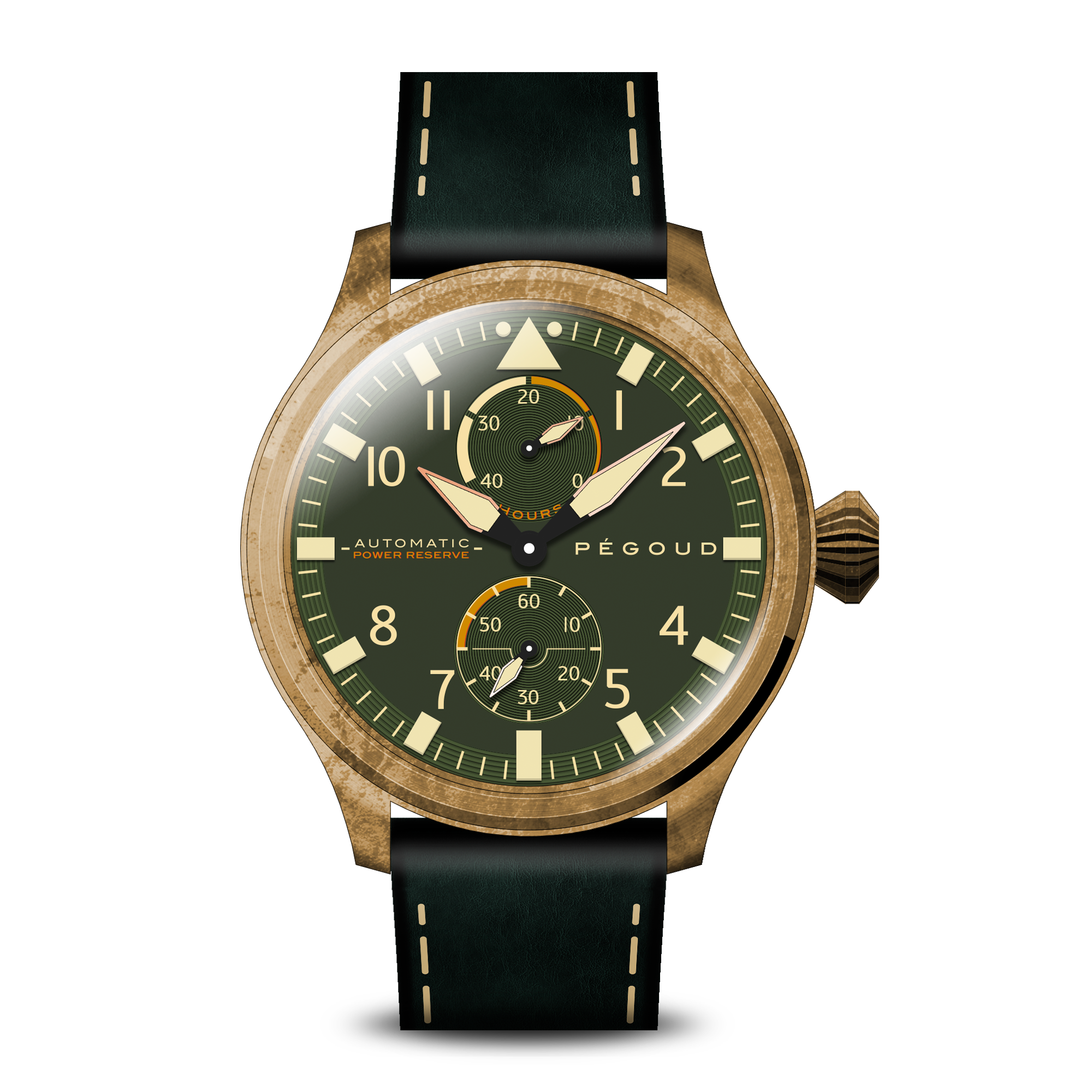 PEGOUD Pegoud Pilotage Mechanical Automatic Men's Green Watch PG-9012-02