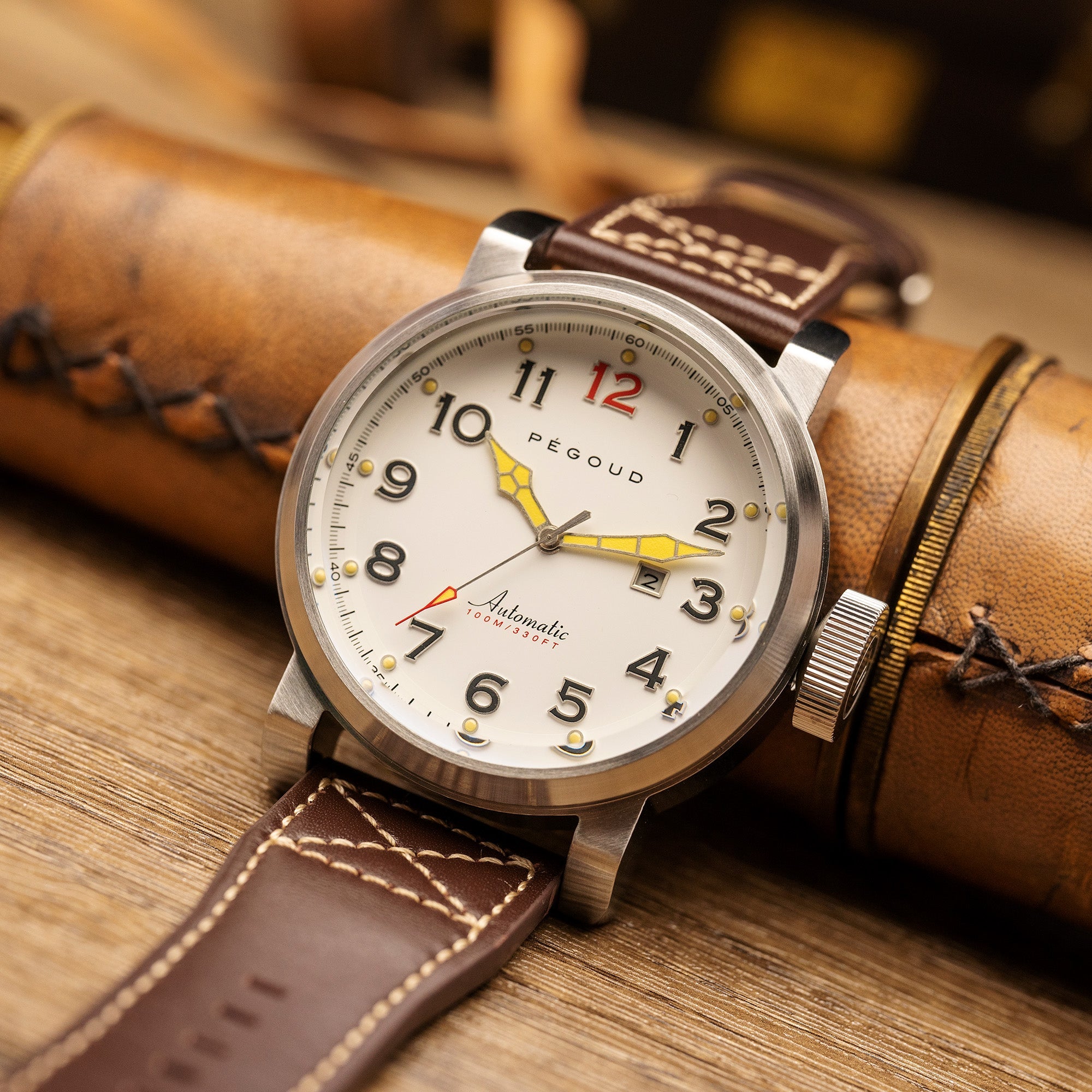 PEGOUD Pegoud Celestin Japanese Automatic Men's Porcelain Watch PG-9013-01