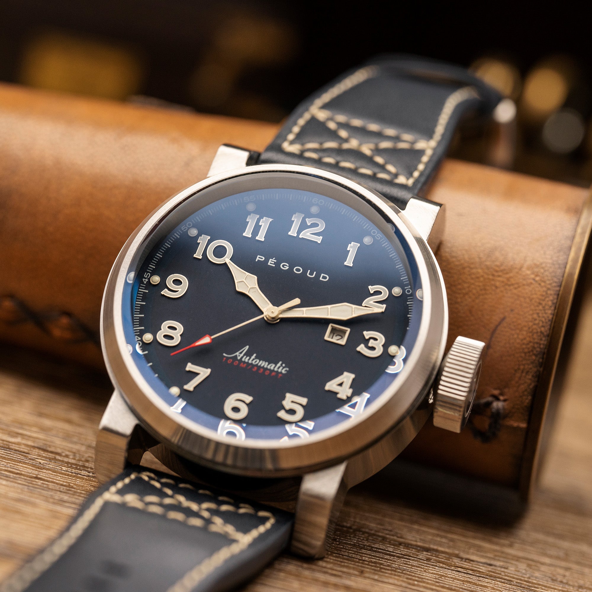 PEGOUD Pegoud Celestin Japanese Automatic Men's Oxford Blue Watch PG-9013-03