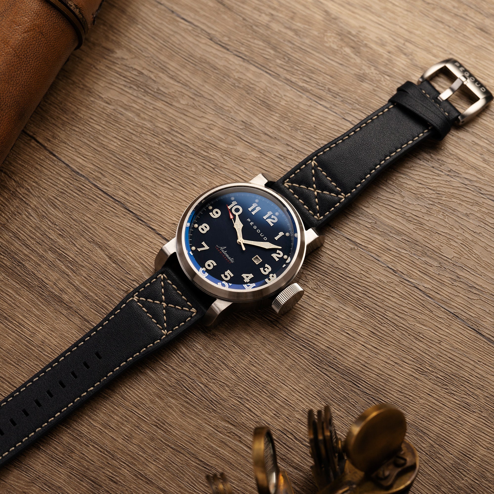 PEGOUD Pegoud Celestin Japanese Automatic Men's Oxford Blue Watch PG-9013-03