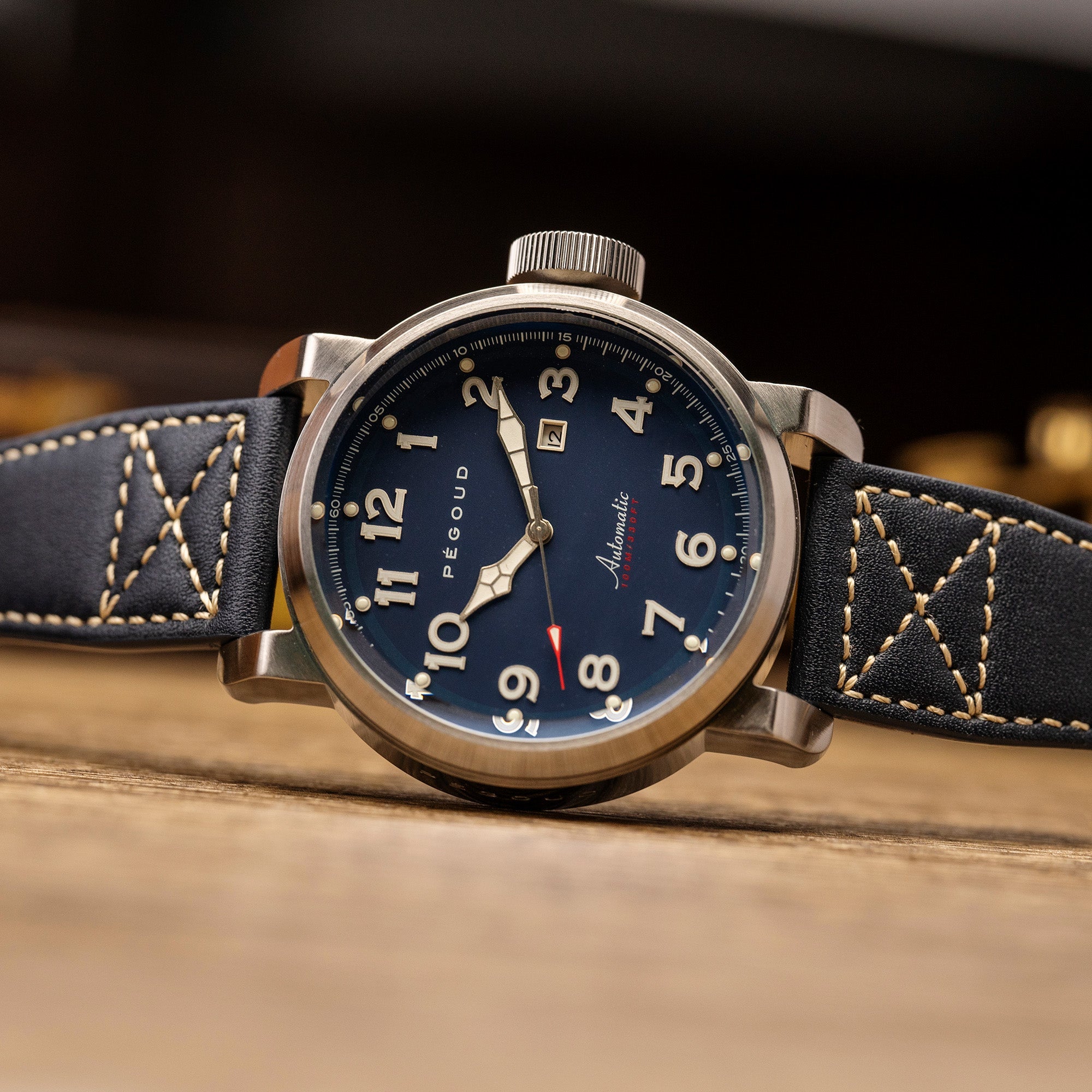 PEGOUD Pegoud Celestin Japanese Automatic Men's Oxford Blue Watch PG-9013-03