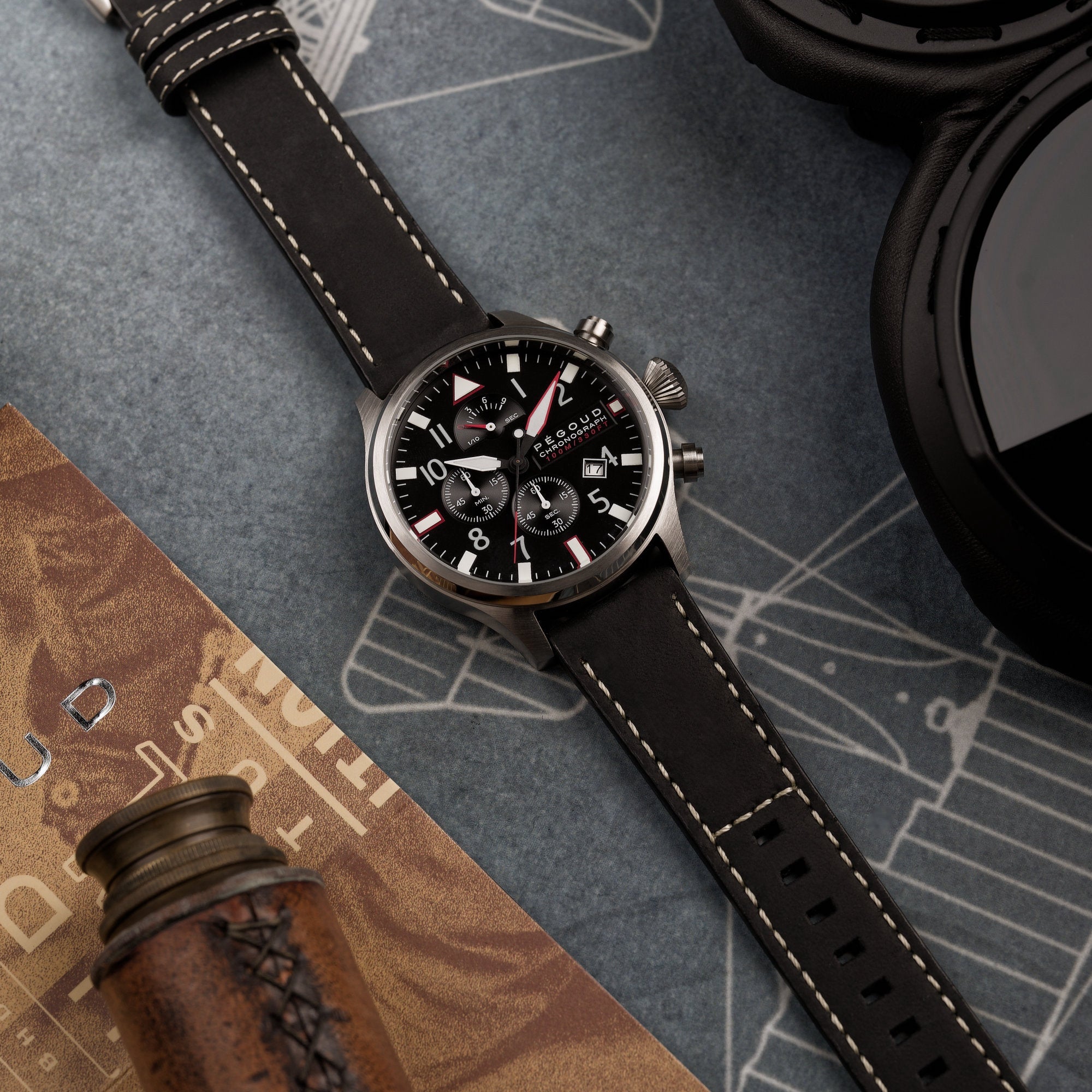 PEGOUD Pegoud Pilotage Retrograde Chronograph Men's Watch PG-9016-01