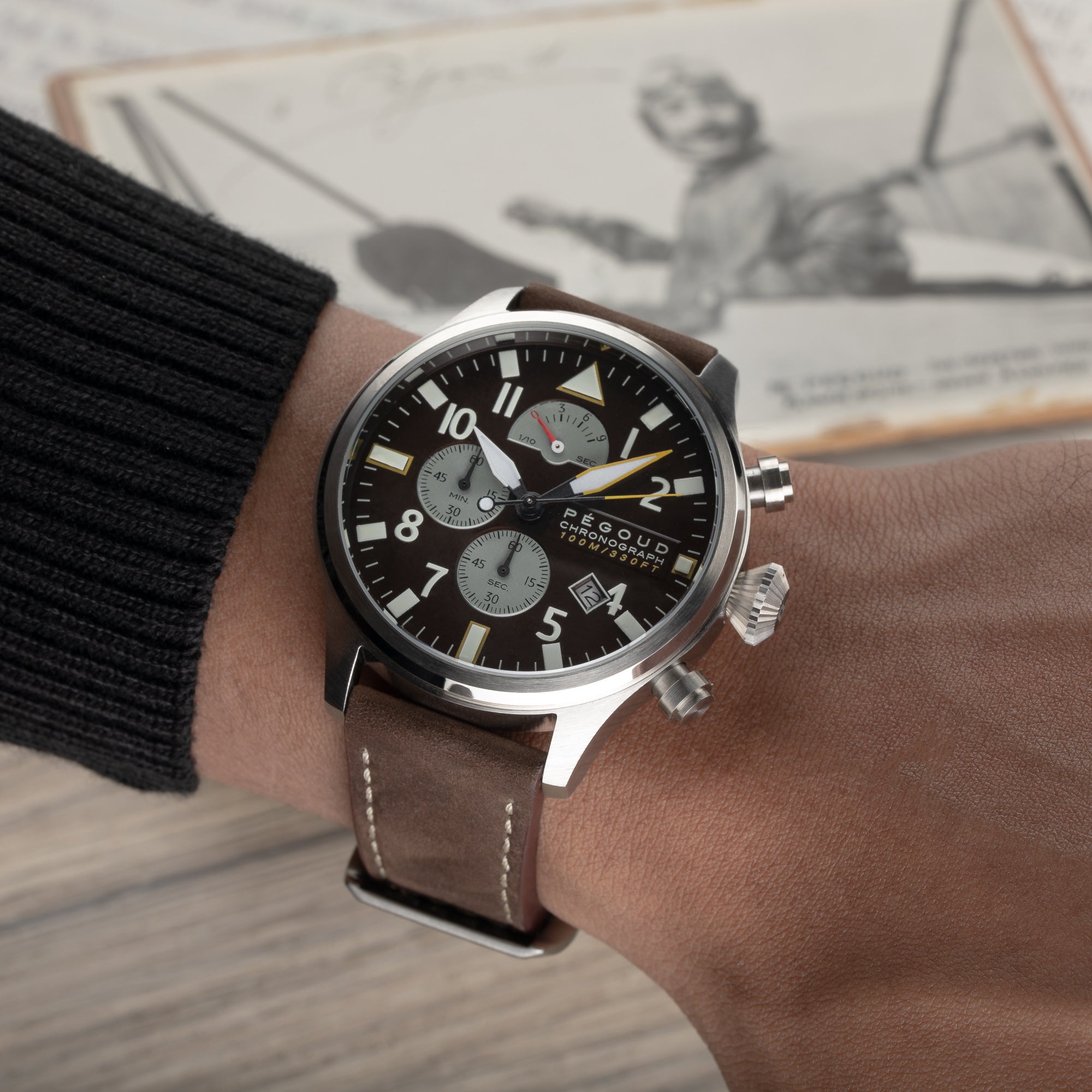 PEGOUD Pegoud Pilotage Retrograde Chronograph Men's Watch PG-9016-03