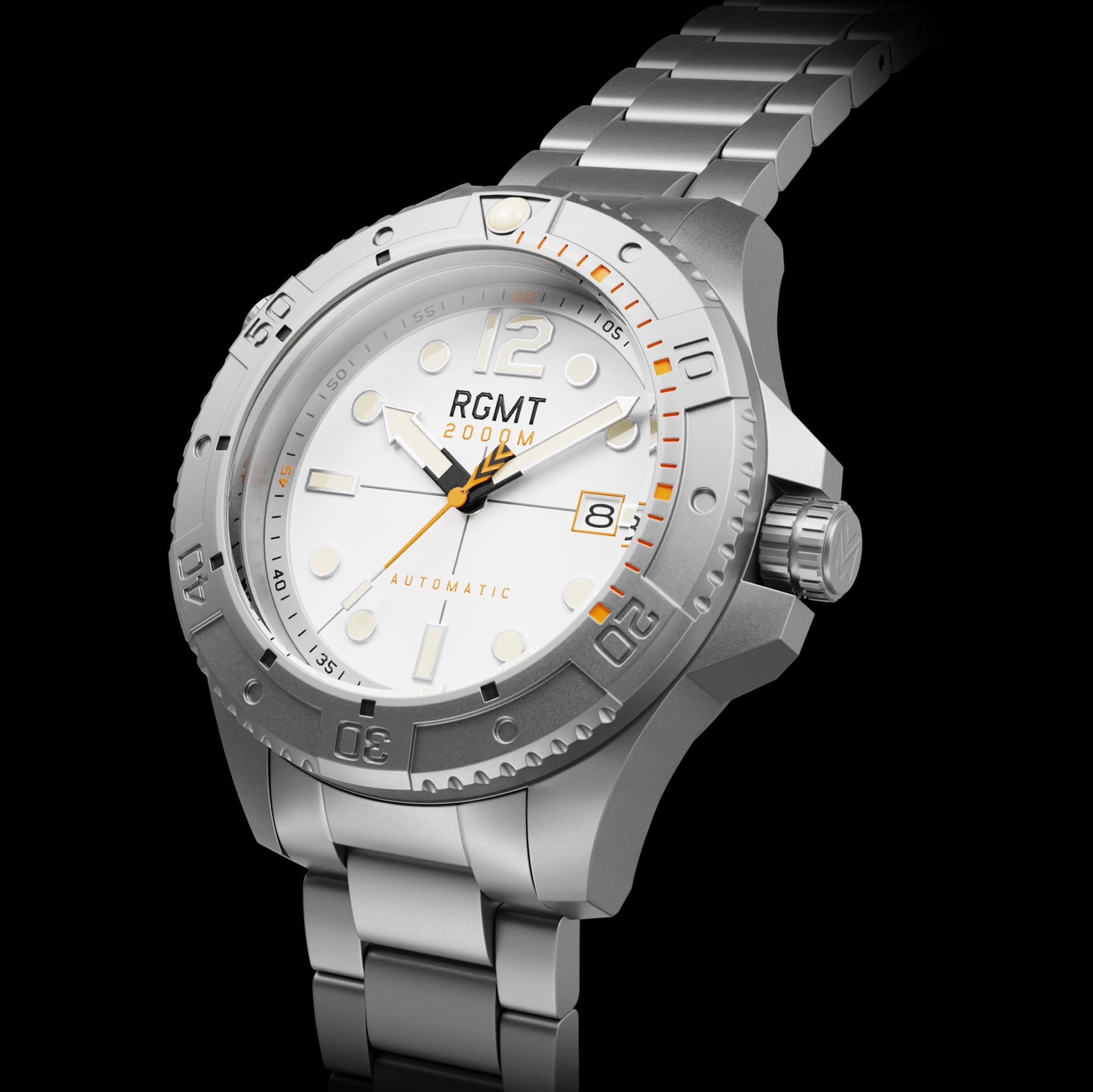 RGMT RGMT Demolition Men's Japanese Automatic Silver White Watch RG-8014-11-SET-G