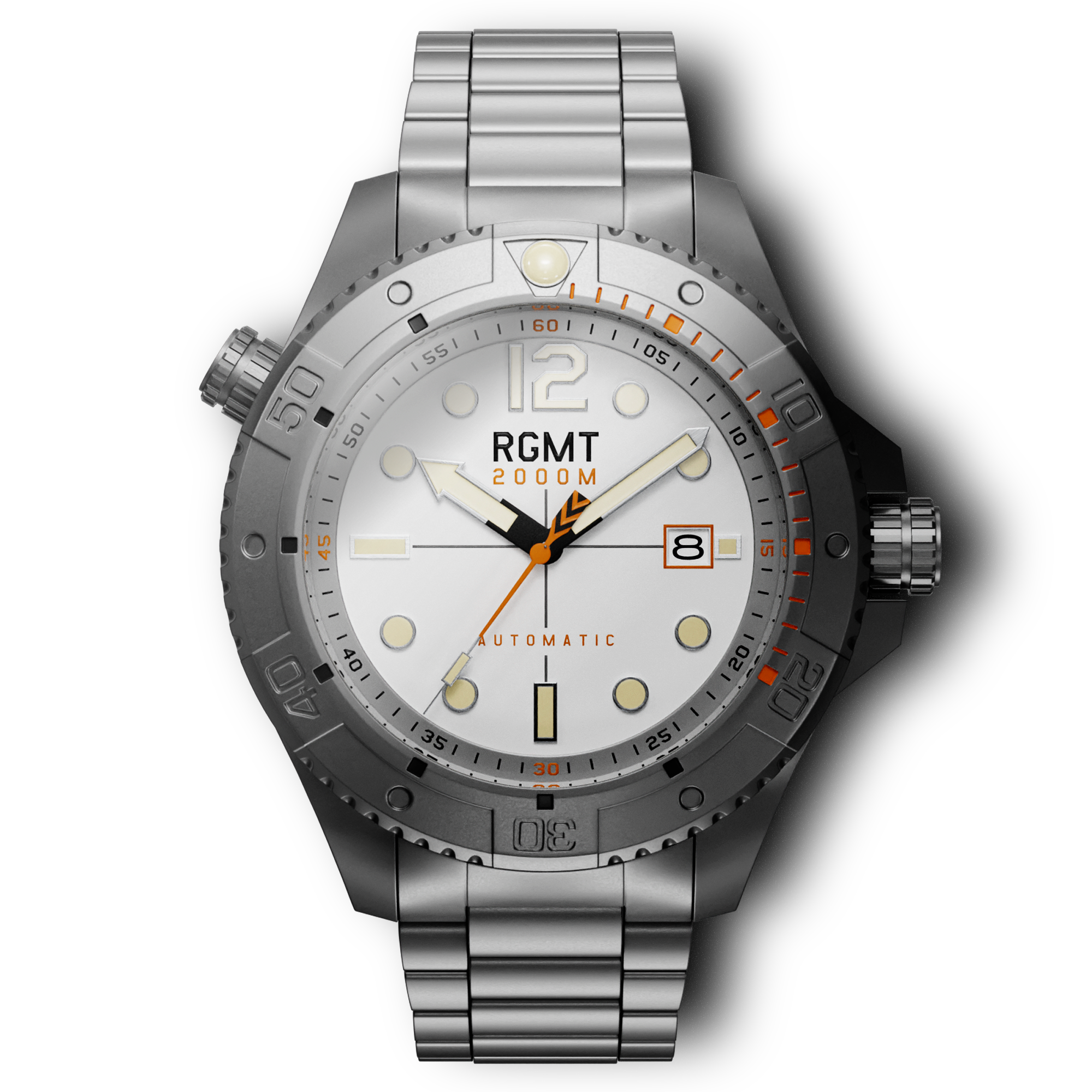 RGMT RGMT Demolition Men's Japanese Automatic Silver White Watch RG-8014-11-SET-G