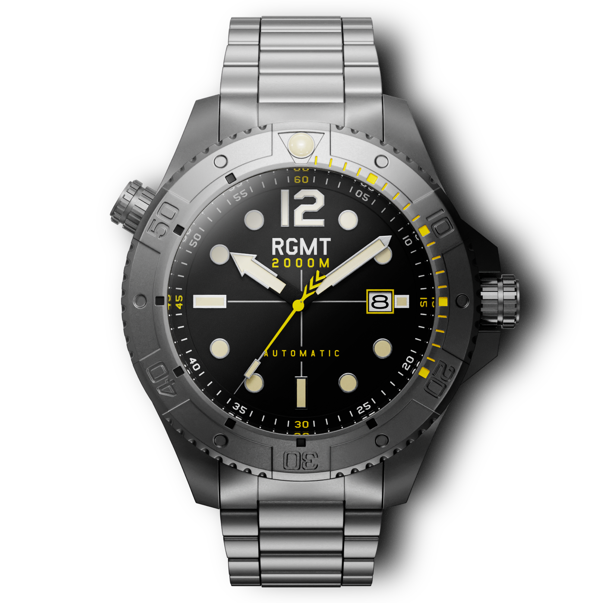 RGMT RGMT Men's Black Demolition Japanese Nh35 Tmi Automatic With Date Display Terrain Watch RG-8014-22-SET-G