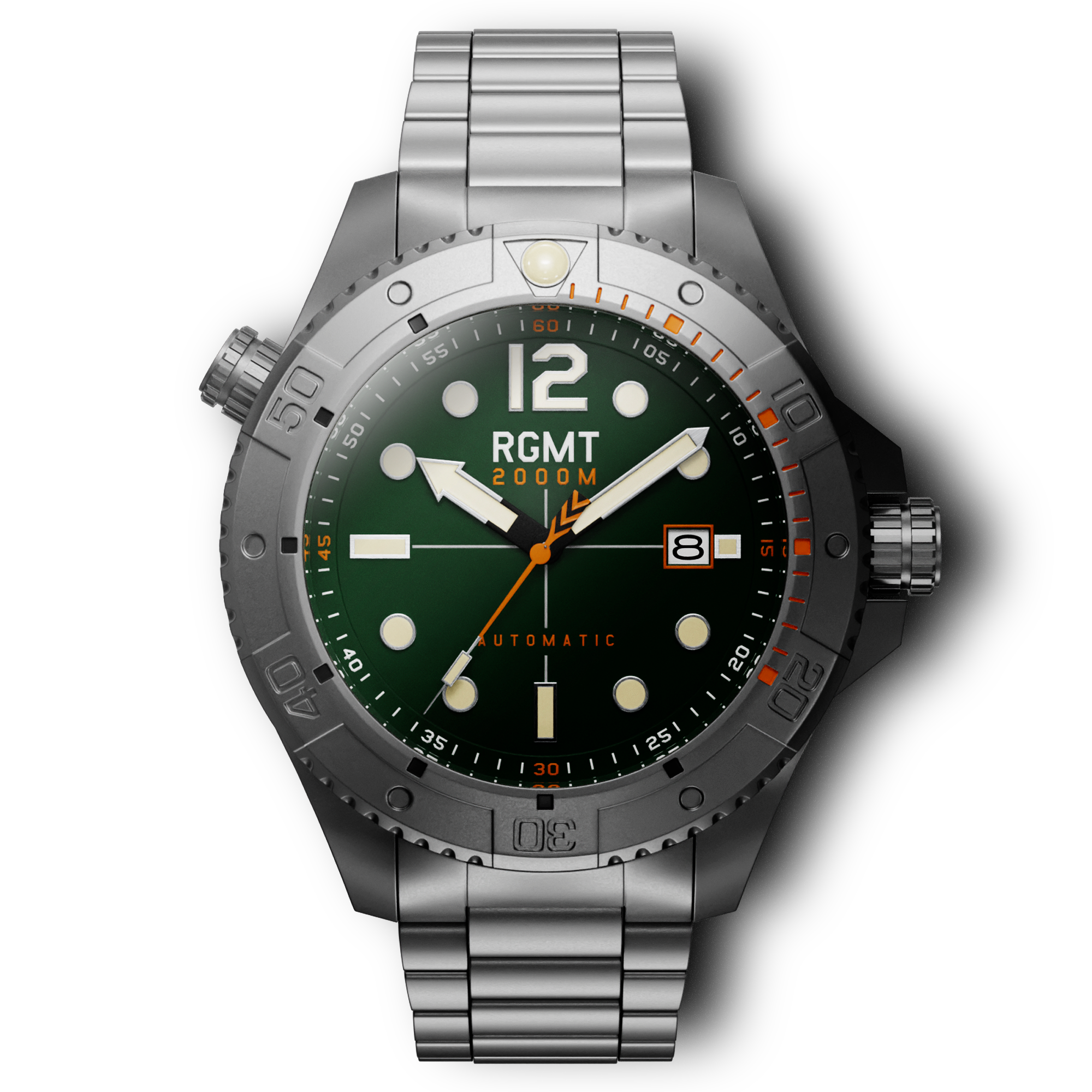 RGMT RGMT Men's Black Demolition Japanese Nh35 Tmi Automatic With Date Display Terrain Watch RG-8014-44-SET-G