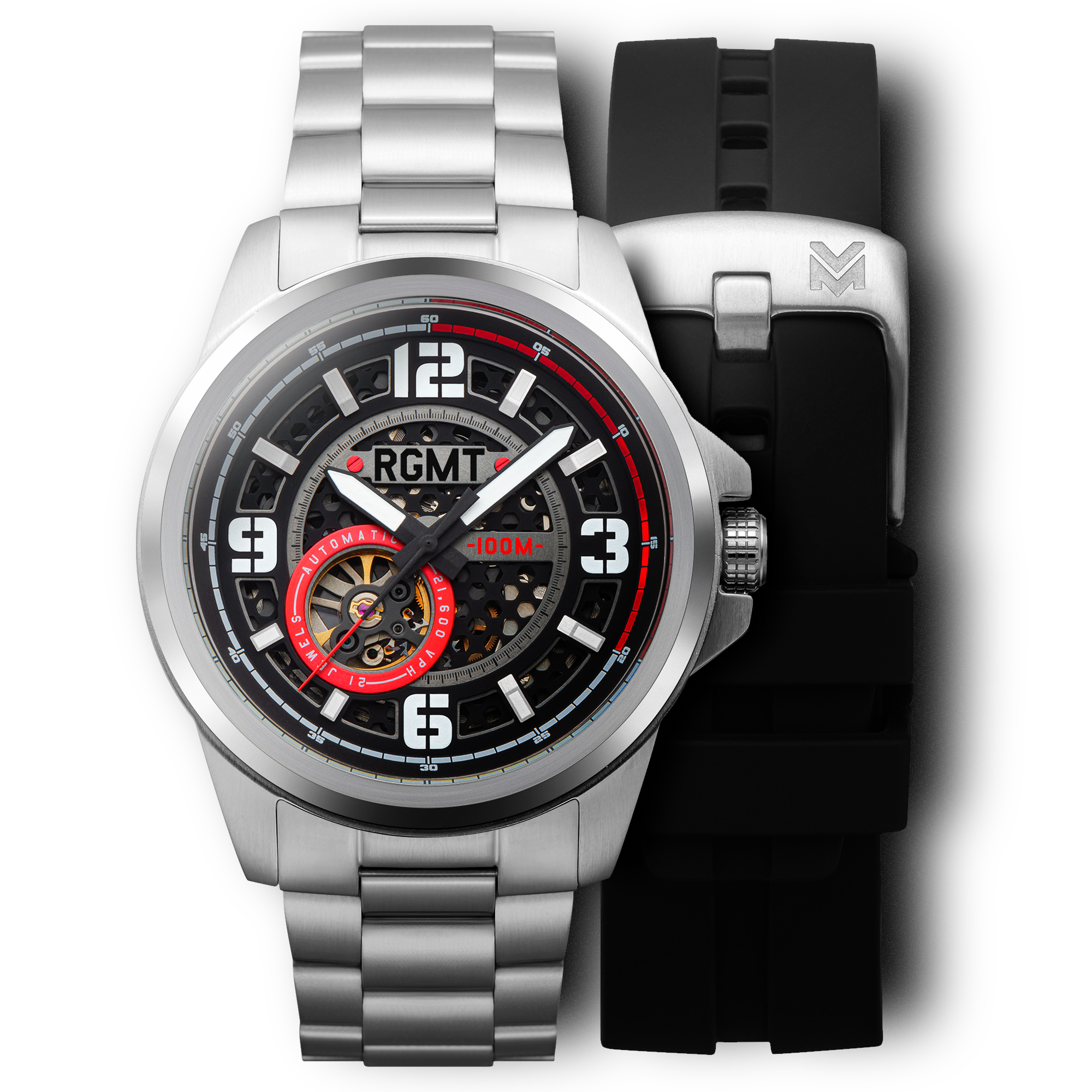 RGMT RGMT Artillery Men s Automatic Skeleton Black Watch RG 8029 11