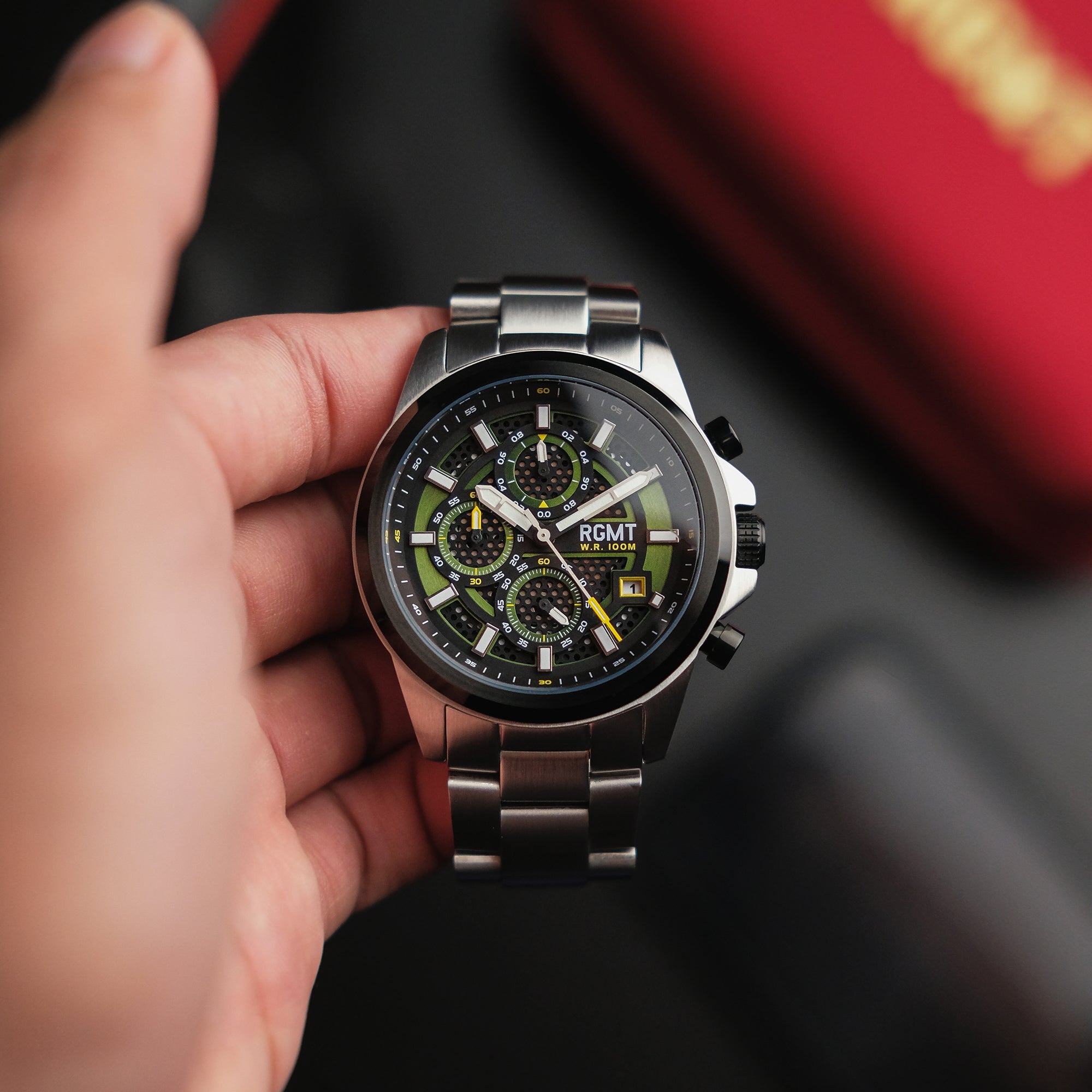 RGMT RGMT Artillery Chrono Men's Japanese Quartz Green Watch RG-8030-11
