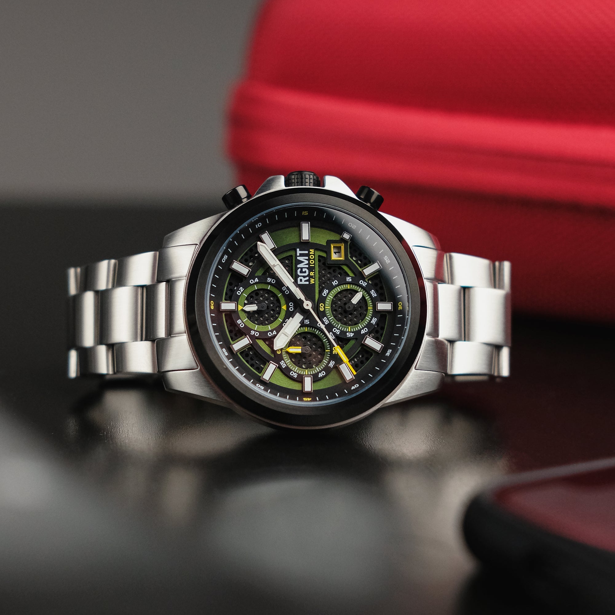RGMT RGMT Artillery Chrono Men's Japanese Quartz Green Watch RG-8030-11