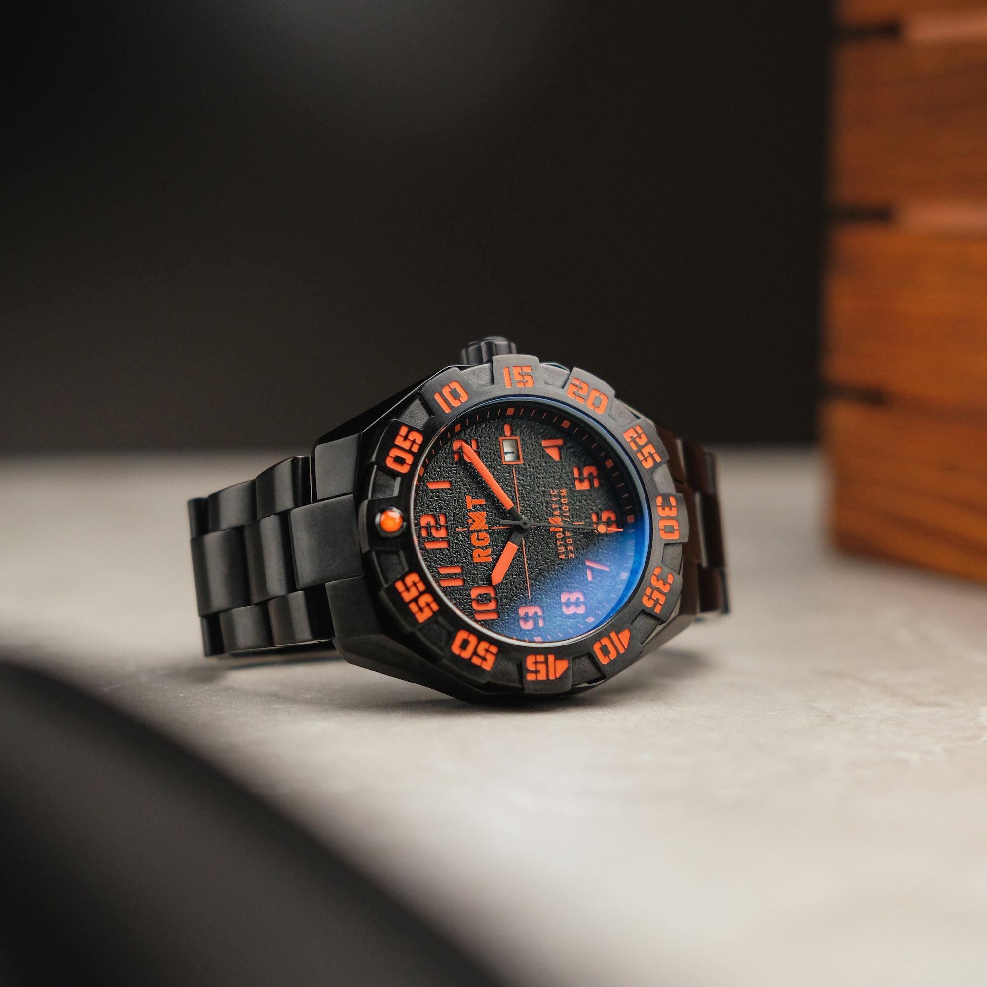 RGMT RGMT Field Master Men's Japanese Automatic Black Watch RG-8032-55
