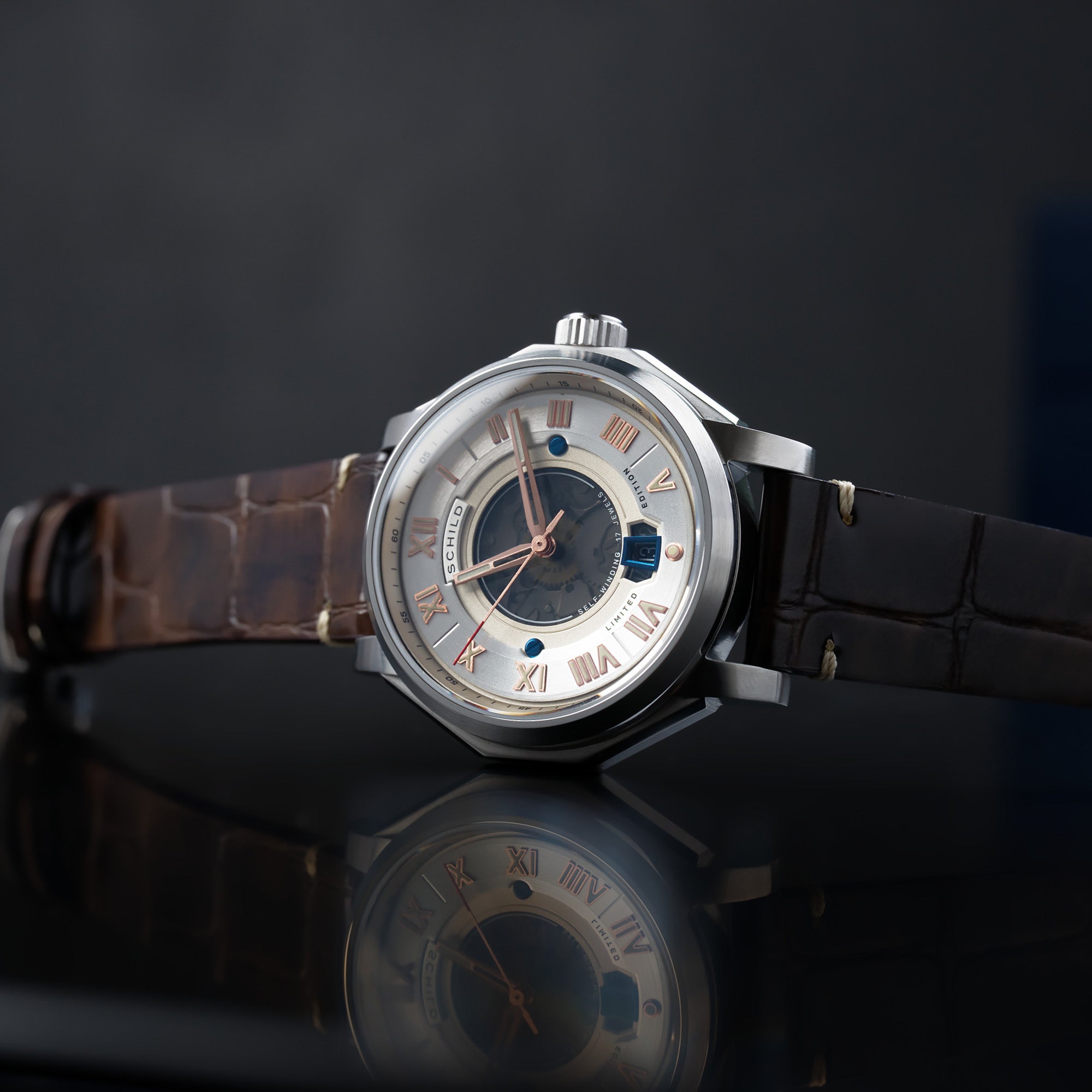 SCHILD Schild Johann Swiss Automatic Silver White Men's Watch SC-1003-01