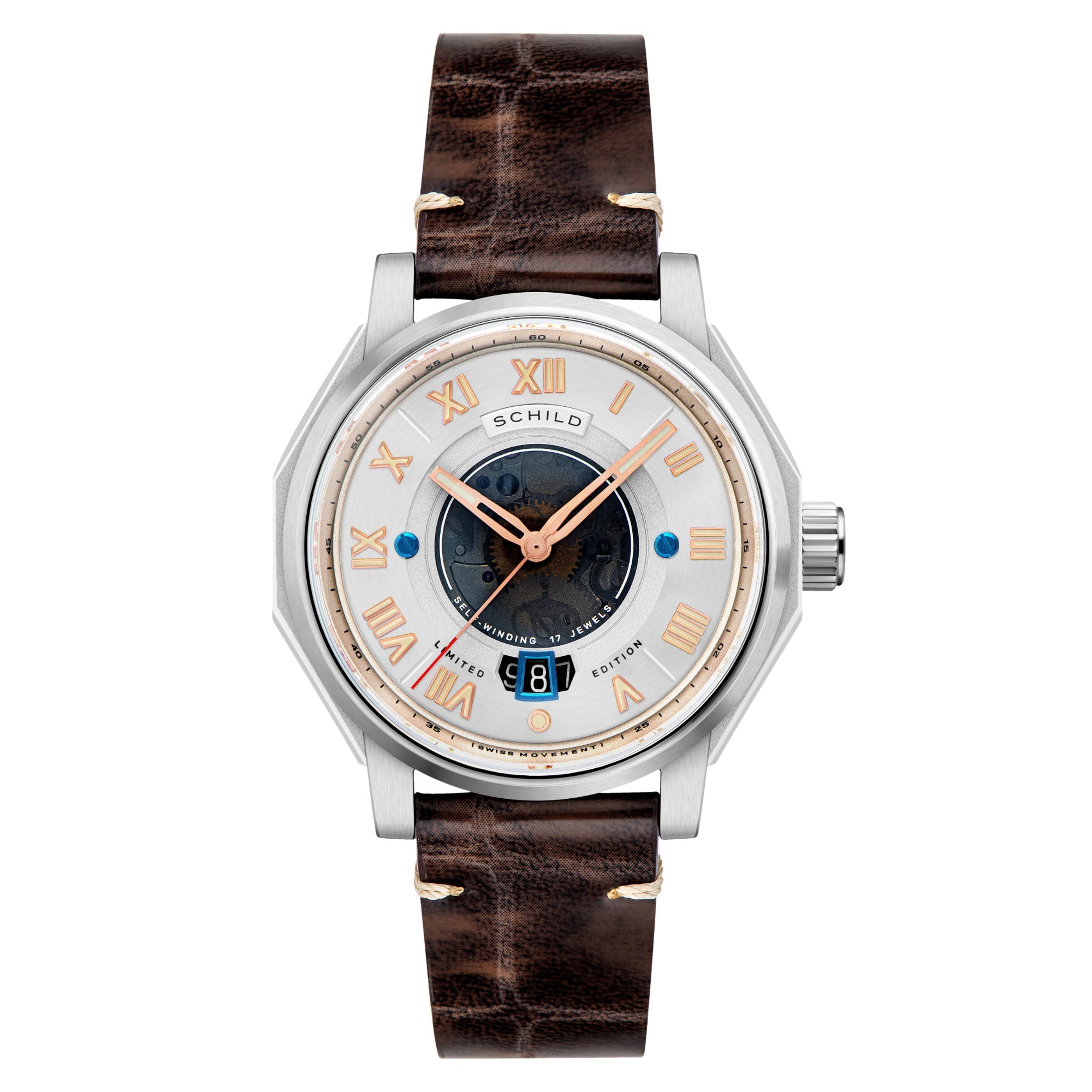 SCHILD Schild Johann Swiss Automatic Silver White Men's Watch SC-1003-01
