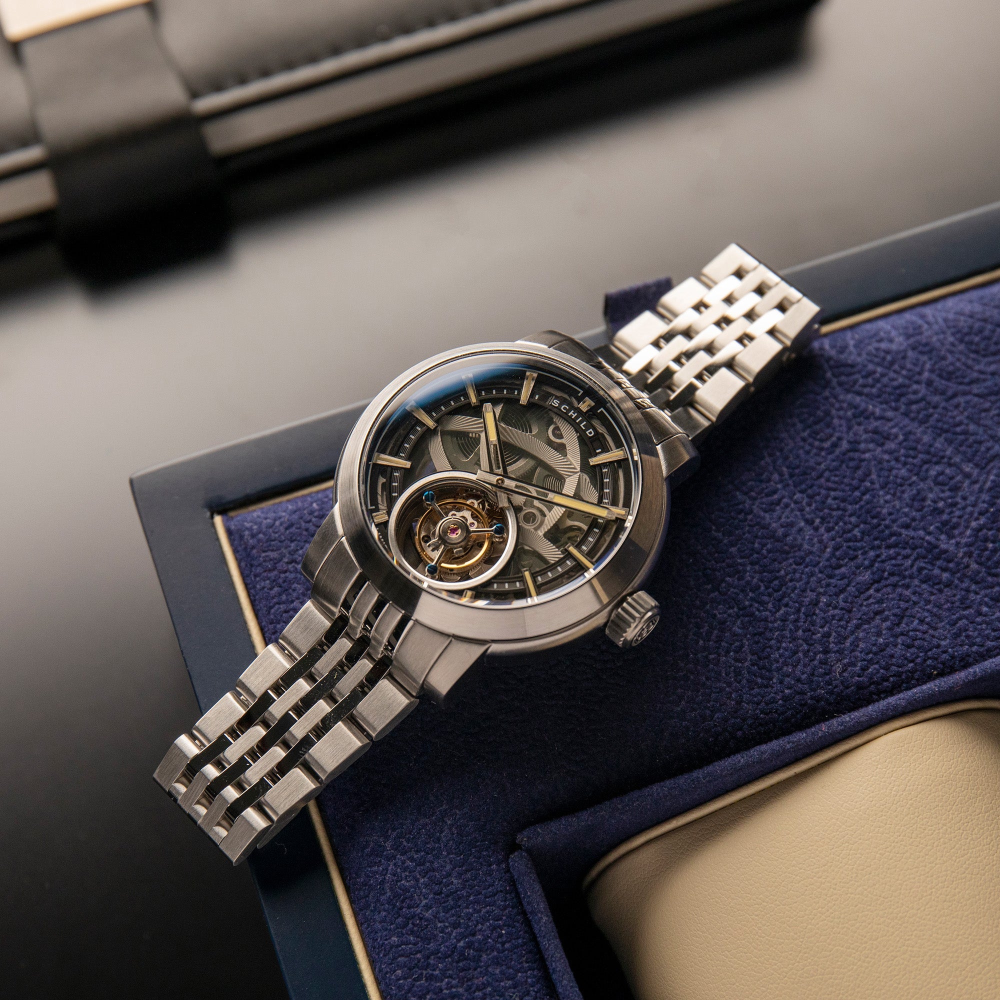 SCHILD Schild Heinrich Tourbillon Raven Men's Watch SC-1006-11