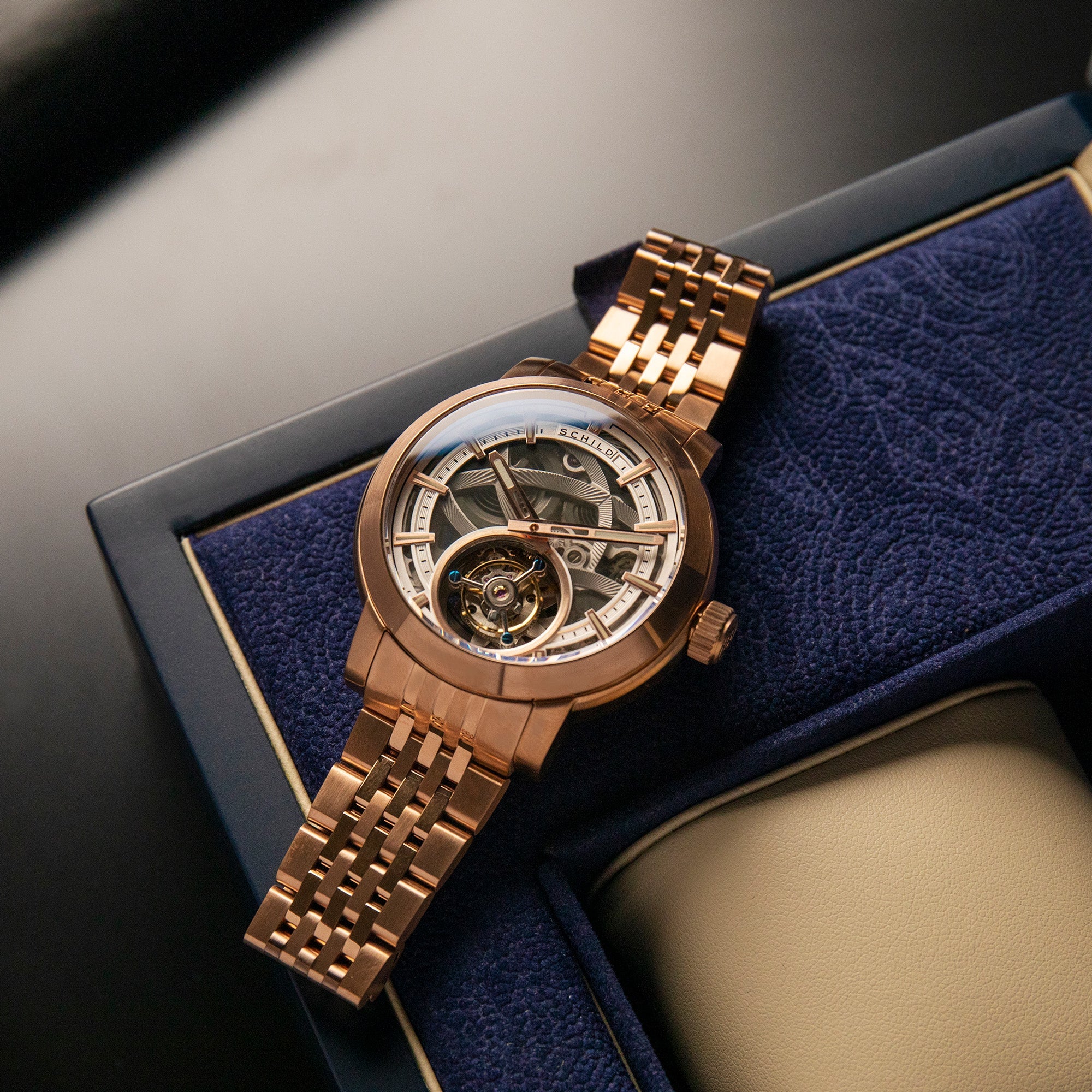 SCHILD Schild Heinrich Tourbillon Rose Gold Men's Watch SC-1006-44
